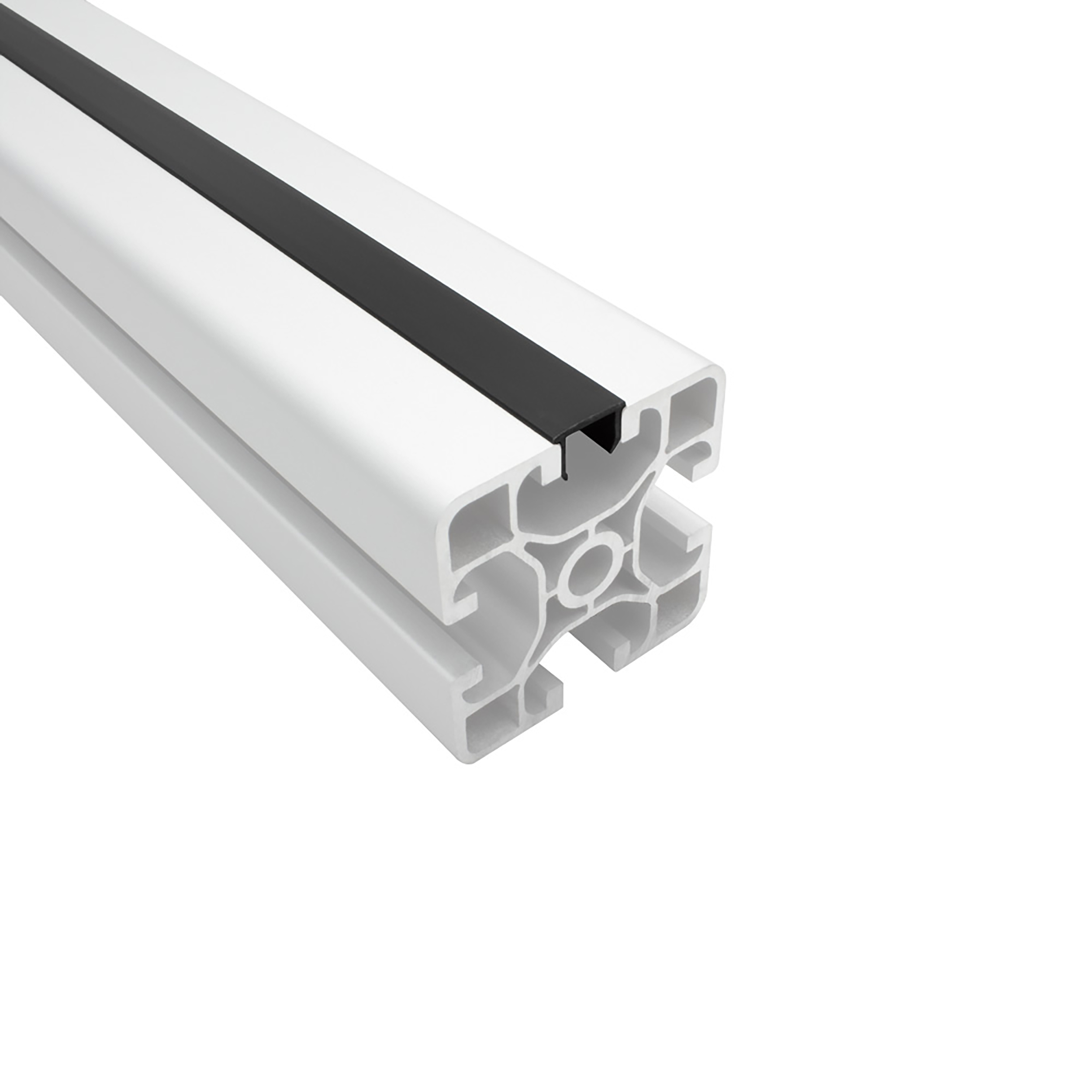 Abdeckungen für Alu-Profil Nut 8 - Typ-I - Typ-B - schwarz - 2m - 1 Stück