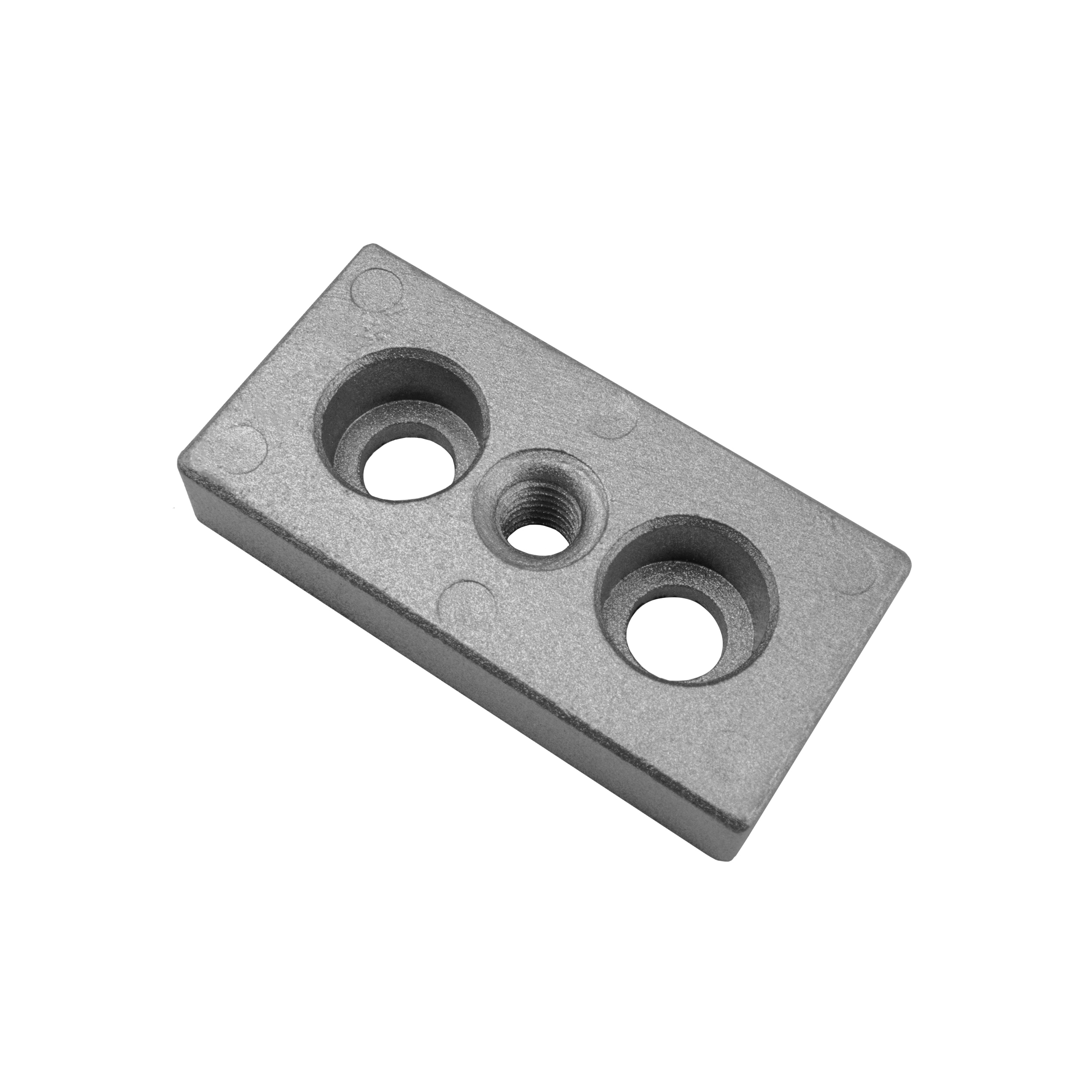 Adapter- & Fußplatte Aluprofil 3060, silbergrau – optional mit Stellfuß Adapter- & Fußplatte Aluprofil 3060, silbergrau – M8 ohne Stellfuß