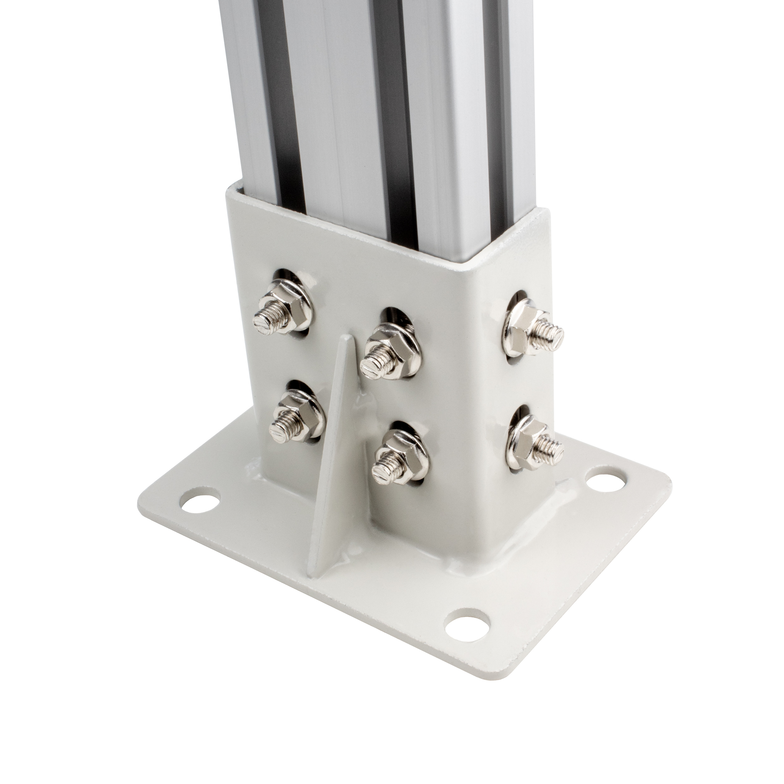 Pfostenkonsole Bodenmontage 30x60 Aluprofil inkl. Profil-Verschraubung - 1 Stück Pfostenkonsole Bodenmontage 30x60 Aluprofil inkl. Profil-Verschraubung