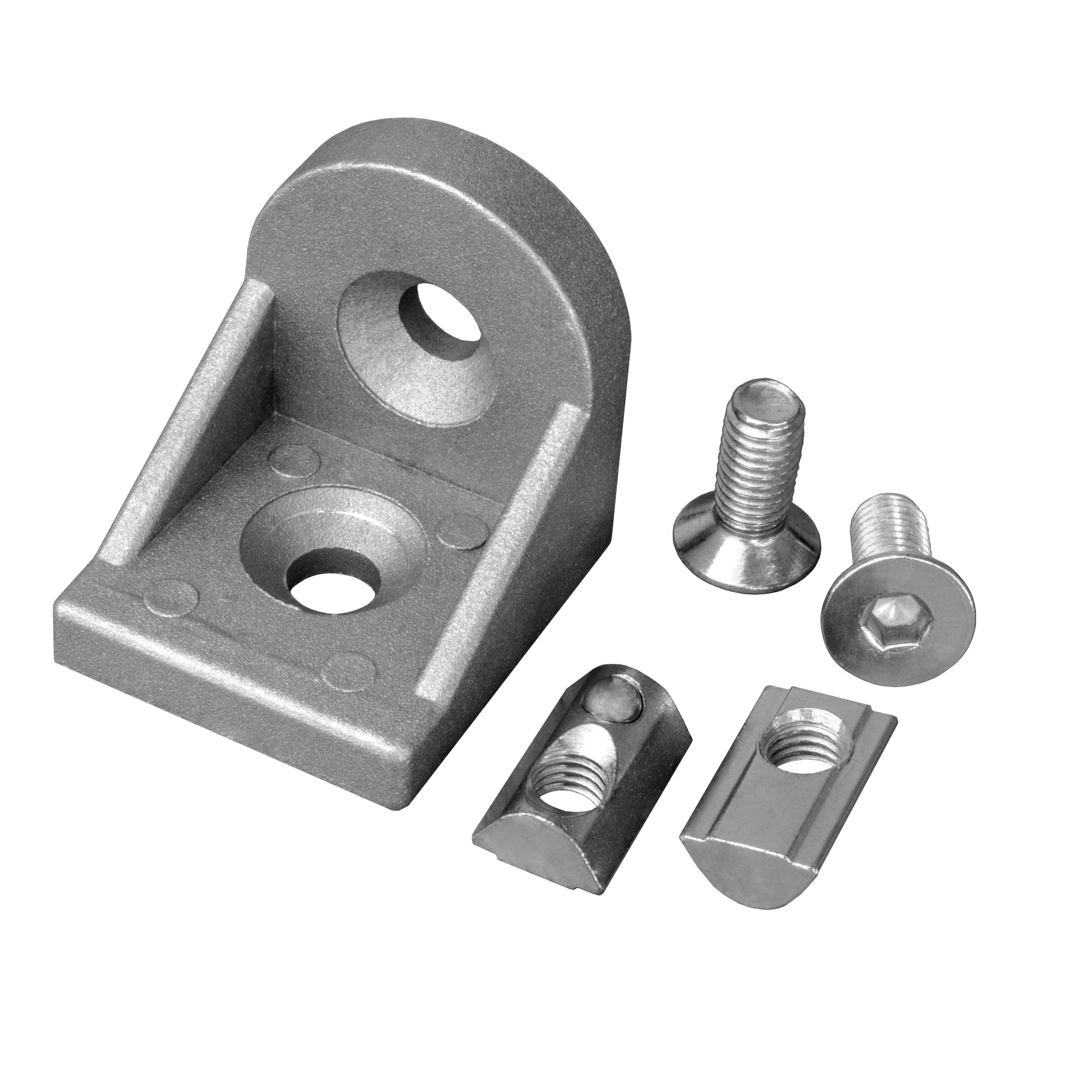 Drehwinkel Verbinder ink. Schrauben und Nutensteine Nut 10 für Aluprofil 45-er Drehwinkel Verbinder ink. Schrauben und Nutensteine Nut 10 für Aluprofil 45-er - 1 Stück