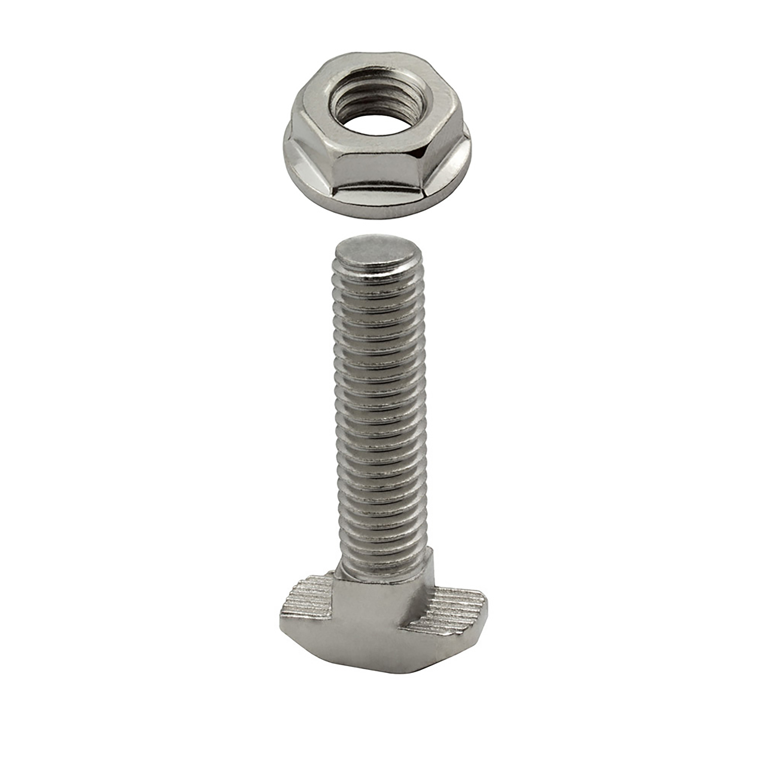 Hammerschraube T-Schraube M8 40mm Nut 8 für Aluprofil 40-er 1 Stück + Mutter Hammerkopfschraube T-Schraube M8 40mm Nut 8 Aluprofil 40-er 1 Stück + Mutter