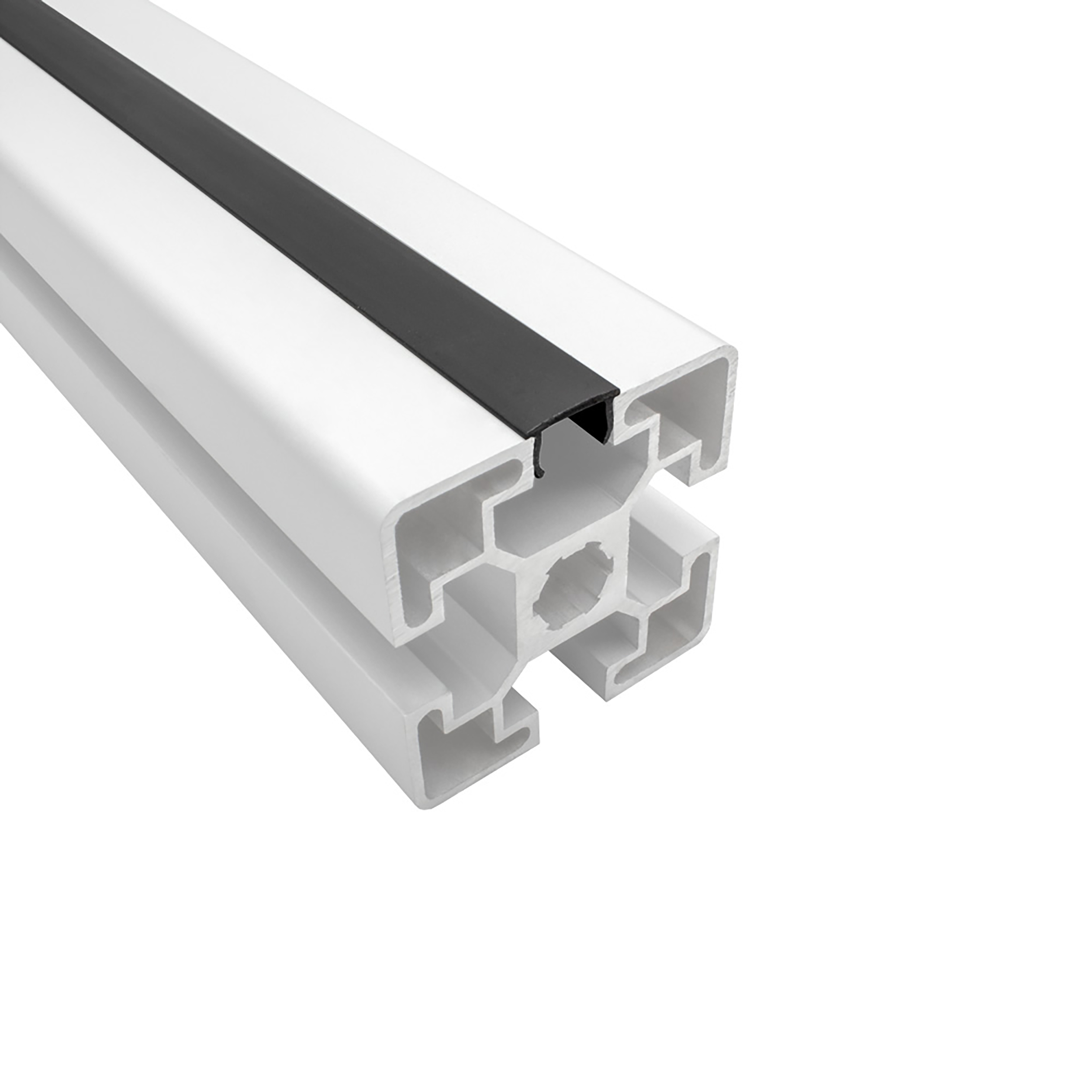 Abdeckungen für Alu-Profil Nut 10 - Typ-I - Typ-B - schwarz - 2m - 1 Stück