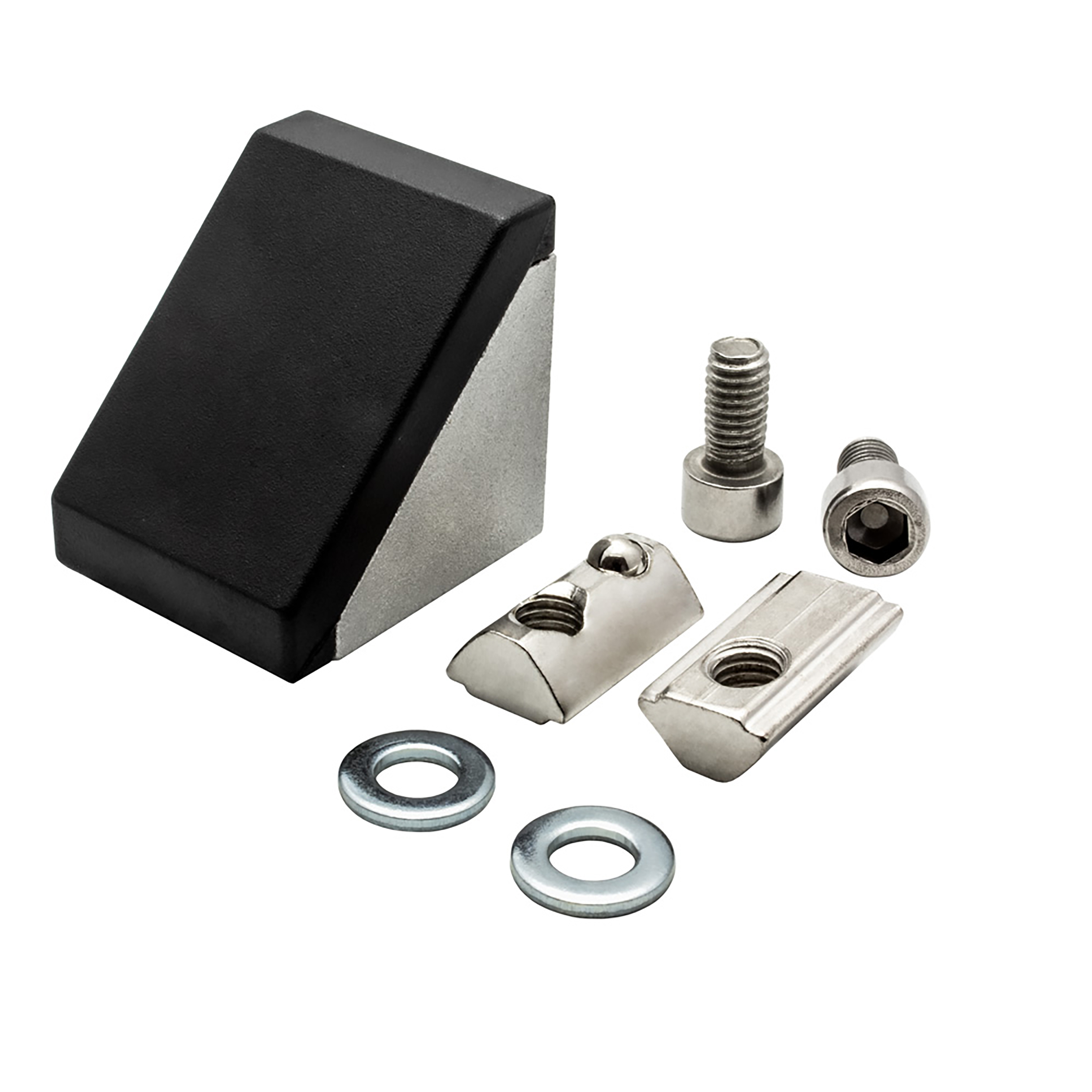 Befestigungswinkel ink. Schrauben und Nutensteine Nut 8 für Aluprofil 30-er 10 Stück + Abdeckkappen Befestigungswinkel ink. Schrauben und Nutensteine Nut 8 für Aluprofil 30-er 10 Stück + Abdeckkappen