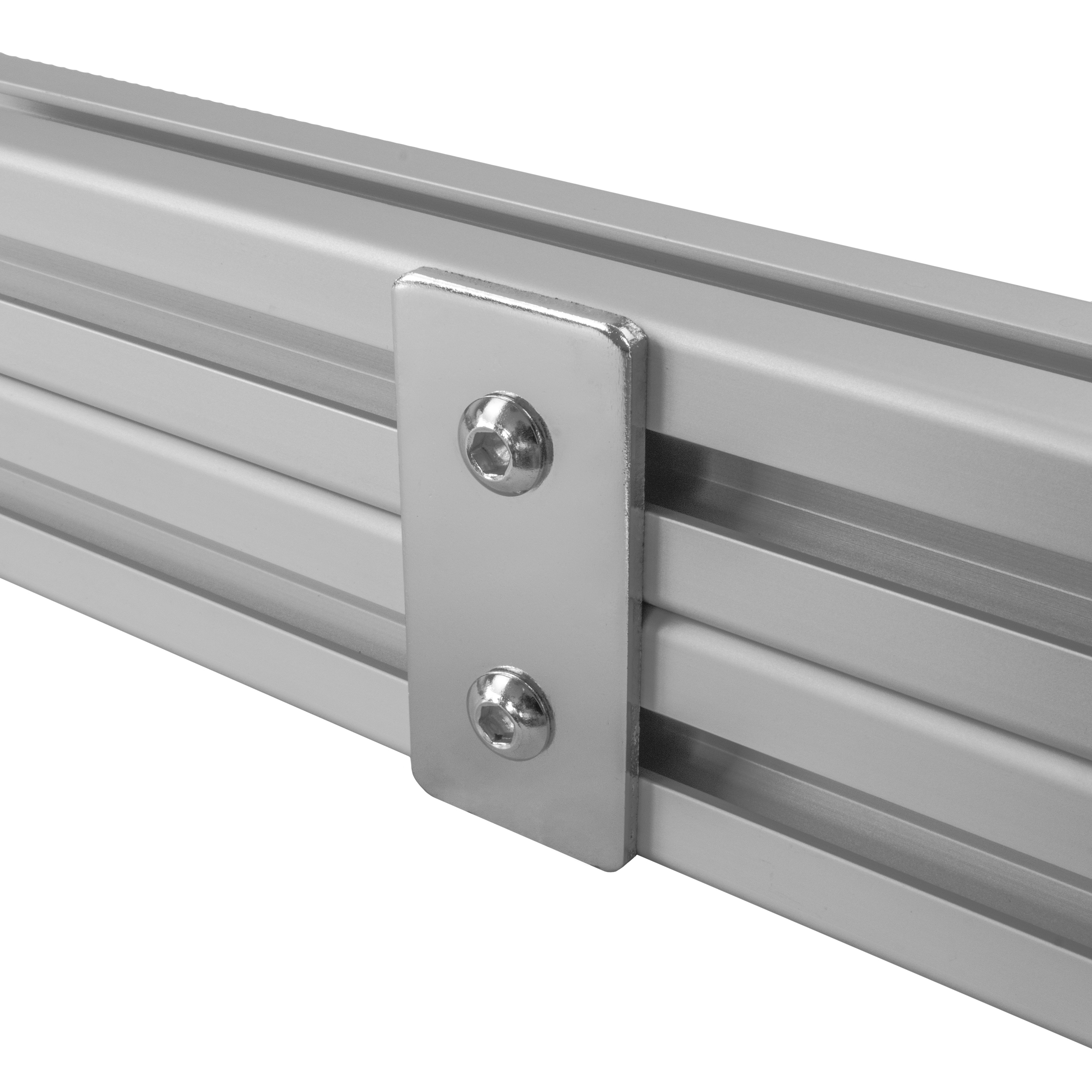 Verbinderplatte - I - 60x25mm Aussen Flachverbinder 30x30 Aluprofil - 4 Stück inkl. Verschraubung