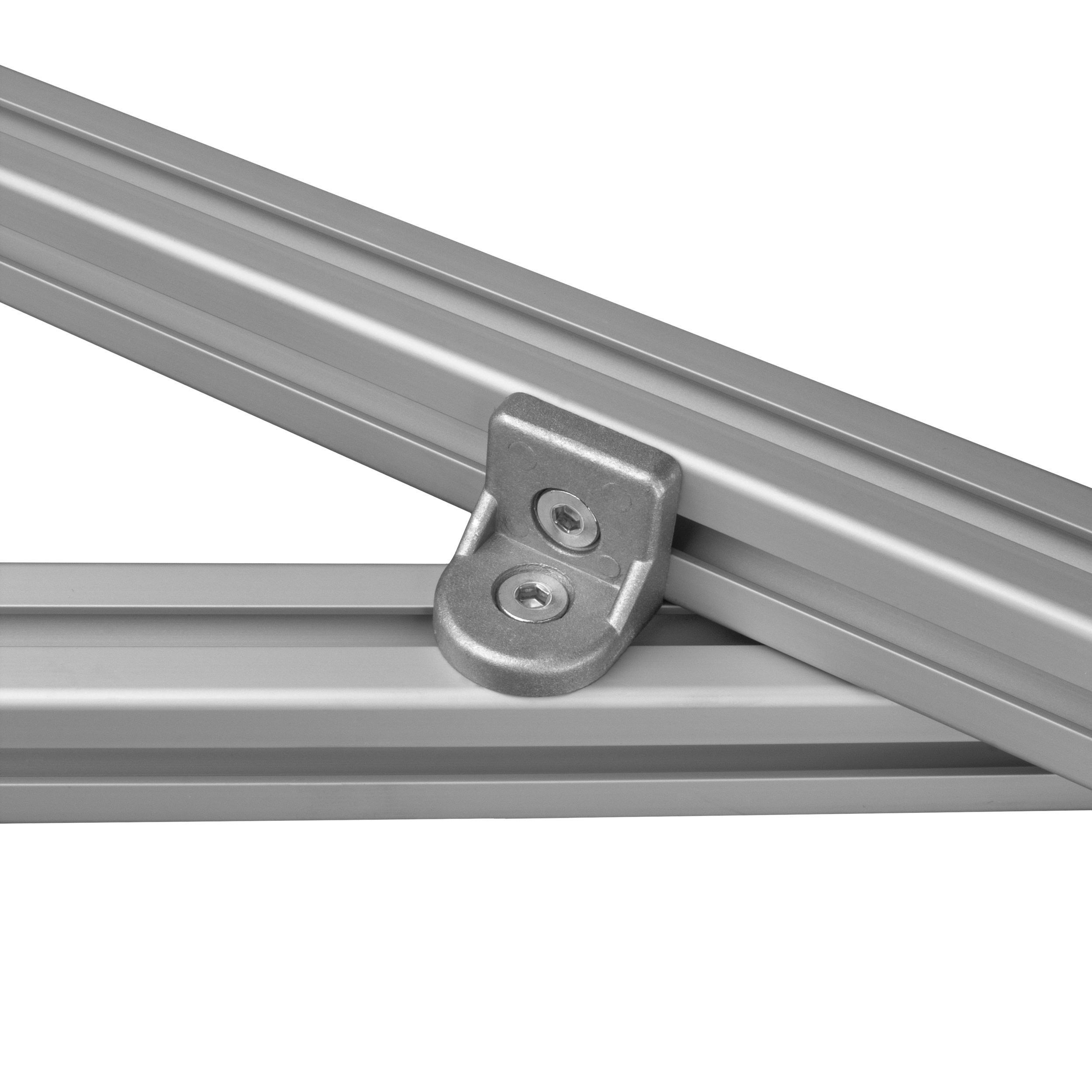 Drehwinkel Verbinder ink. Schrauben und Nutensteine Nut 8 für Aluprofil 30-er Drehwinkel Verbinder ink. Schrauben und Nutensteine Nut 8 für Aluprofil 30-er - 1 Stück