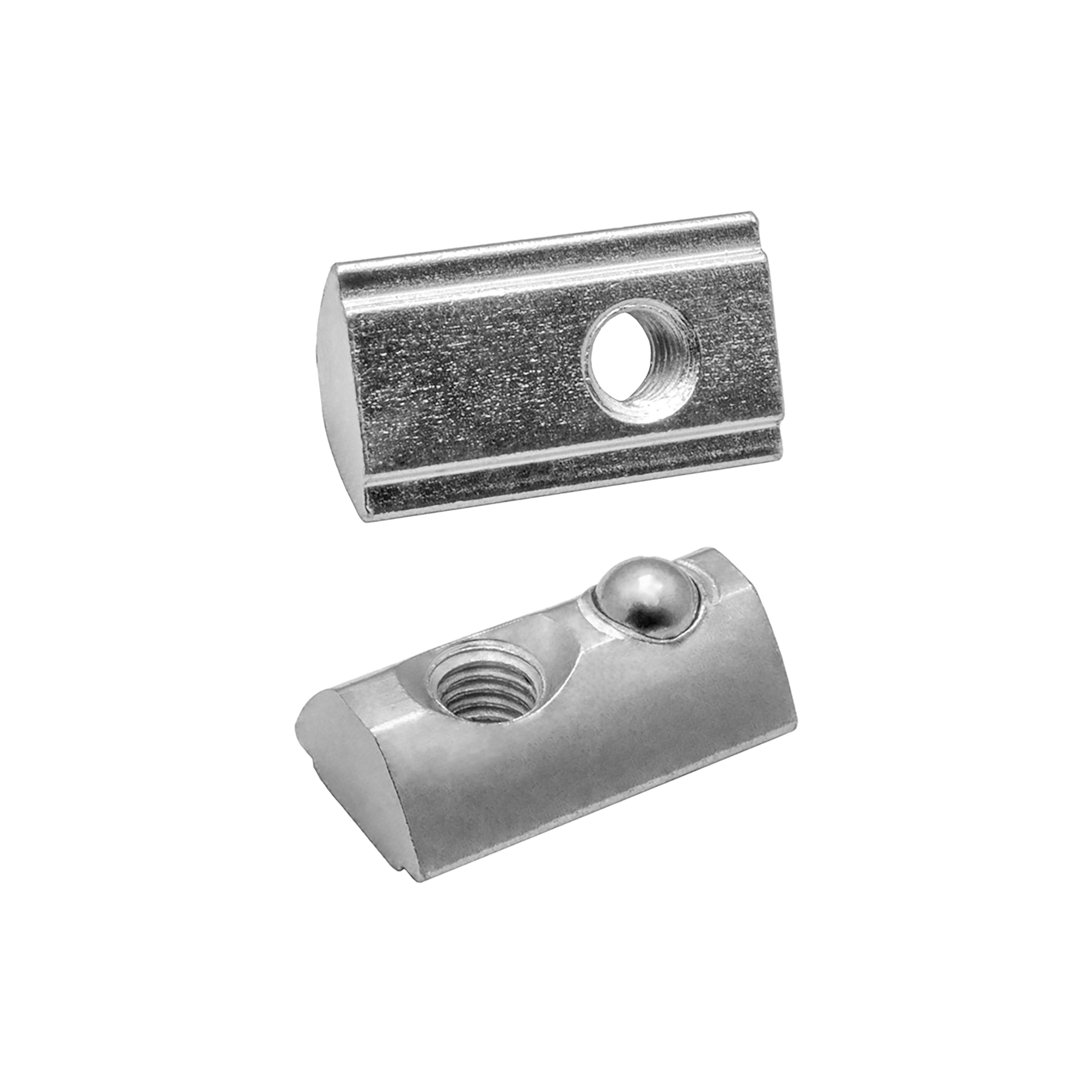 Nutenstein mit Federkugel und Steg M4 Nut 6 für Aluprofil 20-er Nutenstein mit Federkugel und Steg M4 Nut 6 für Aluprofil 20-er 1 Stück