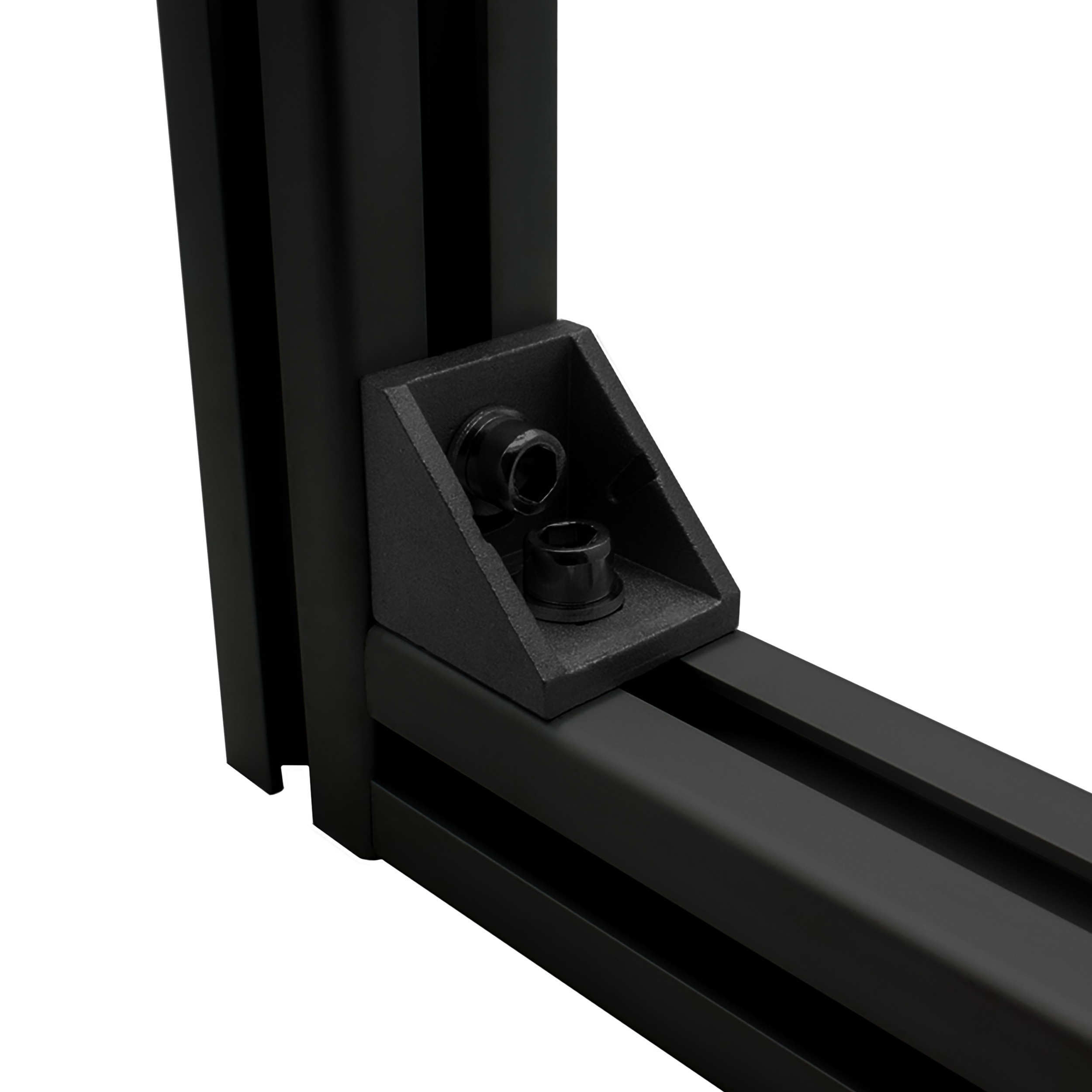 Befestigungswinkel ink. Schrauben und Nutensteine Nut 8 für Aluprofil 40-er schwarz Befestigungswinkel ink. Schrauben und Nutensteine Nut 10 für Aluprofil 45-er schwarz 1 Stück + Abdeckkappe