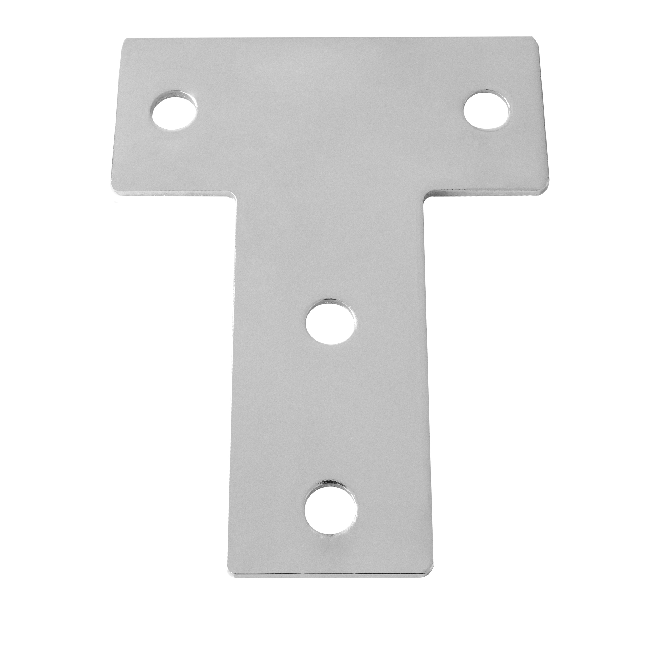 Verbinderplatte - T - 100x120mm Aussen Flachverbinder 40x40 Aluprofil - 4 Stück inkl. Verschraubung