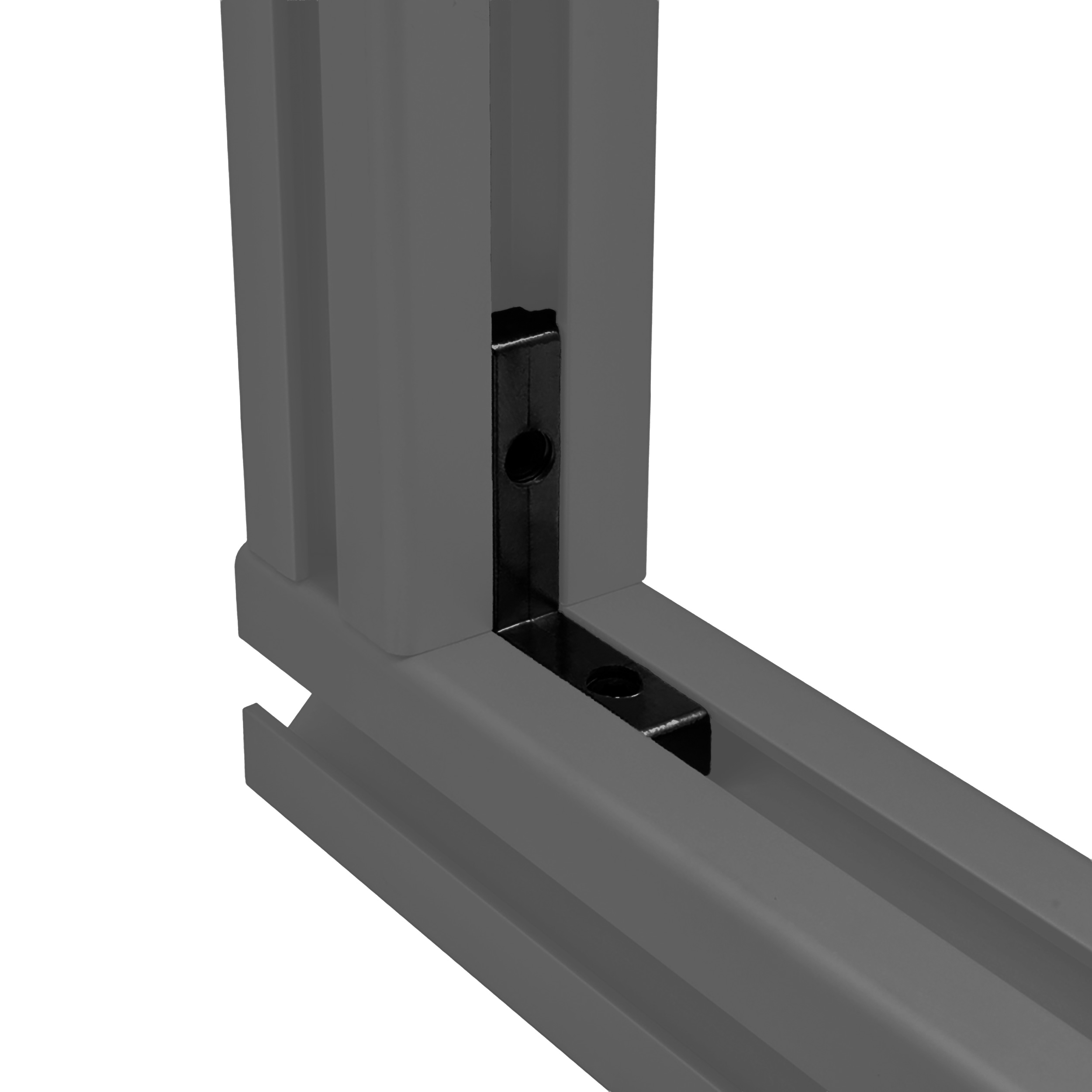 KLAK 45 - Innenwinkel Aussenwinkel M8 Nut 10 Aluprofil 45-er schwarz -1 Stück