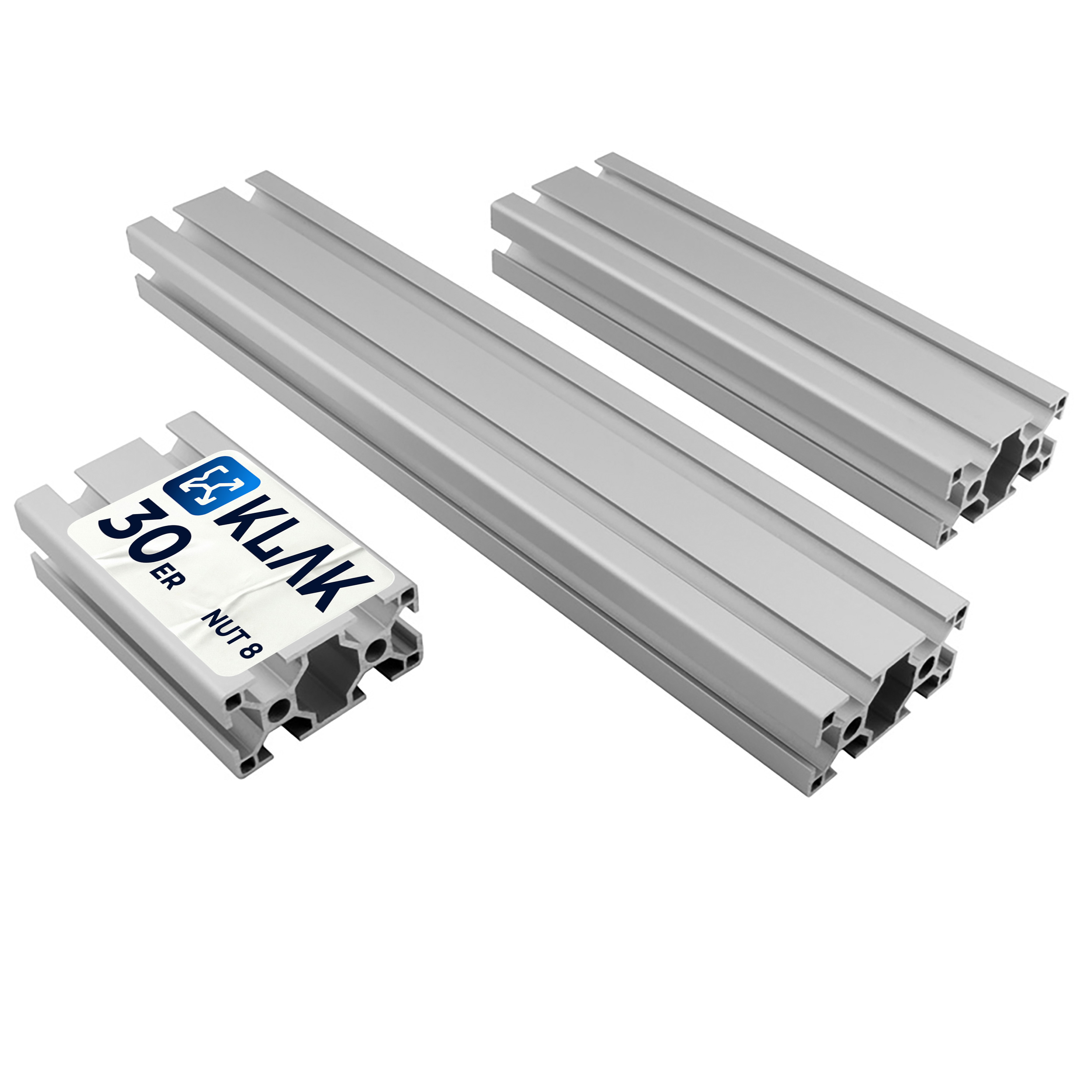 ALU Profil Aluprofil 30x60mm Nut 8 Aluminium Systemprofil Typ I 200cm 2000mm