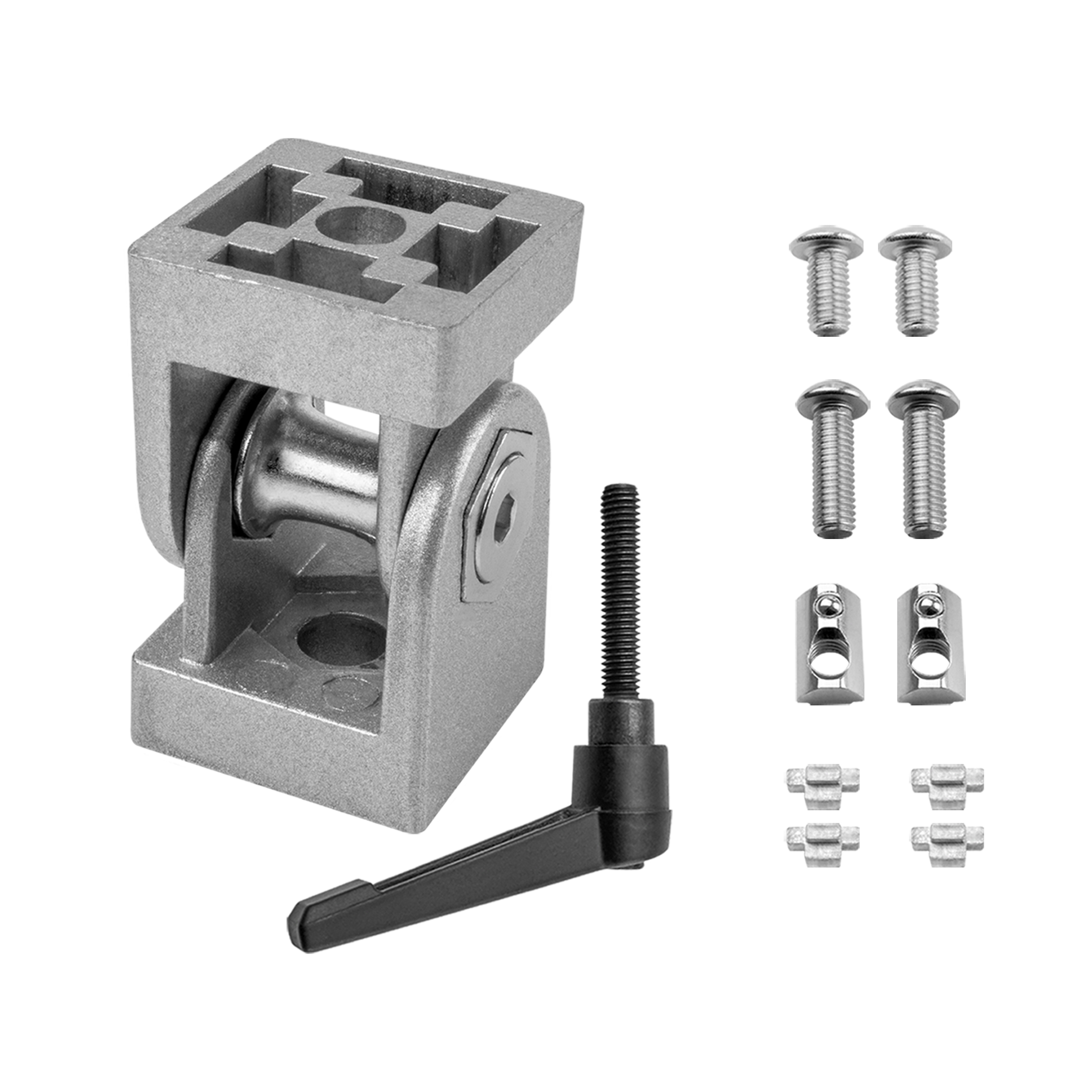 Gelenkverbinder Gelenk mit Klemmhebel Nut 8 für Aluprofil 30-er - 1 Stück Gelenkverbinder Gelenk mit Klemmhebel Nut 8 für Aluprofil 30-er