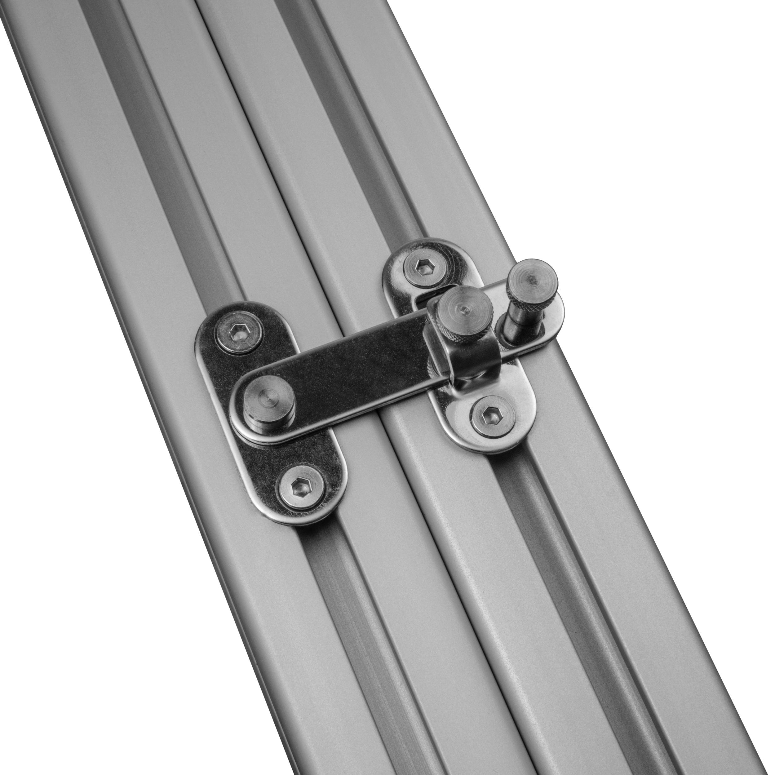 Türriegel Schwenkverriegelung Edelstahl Nut 8 für 40-er Profile Türriegel Schwenkverriegelung Edelstahl Nut 8 für 40-er Profile - 1 Stück inkl. Verschraubung