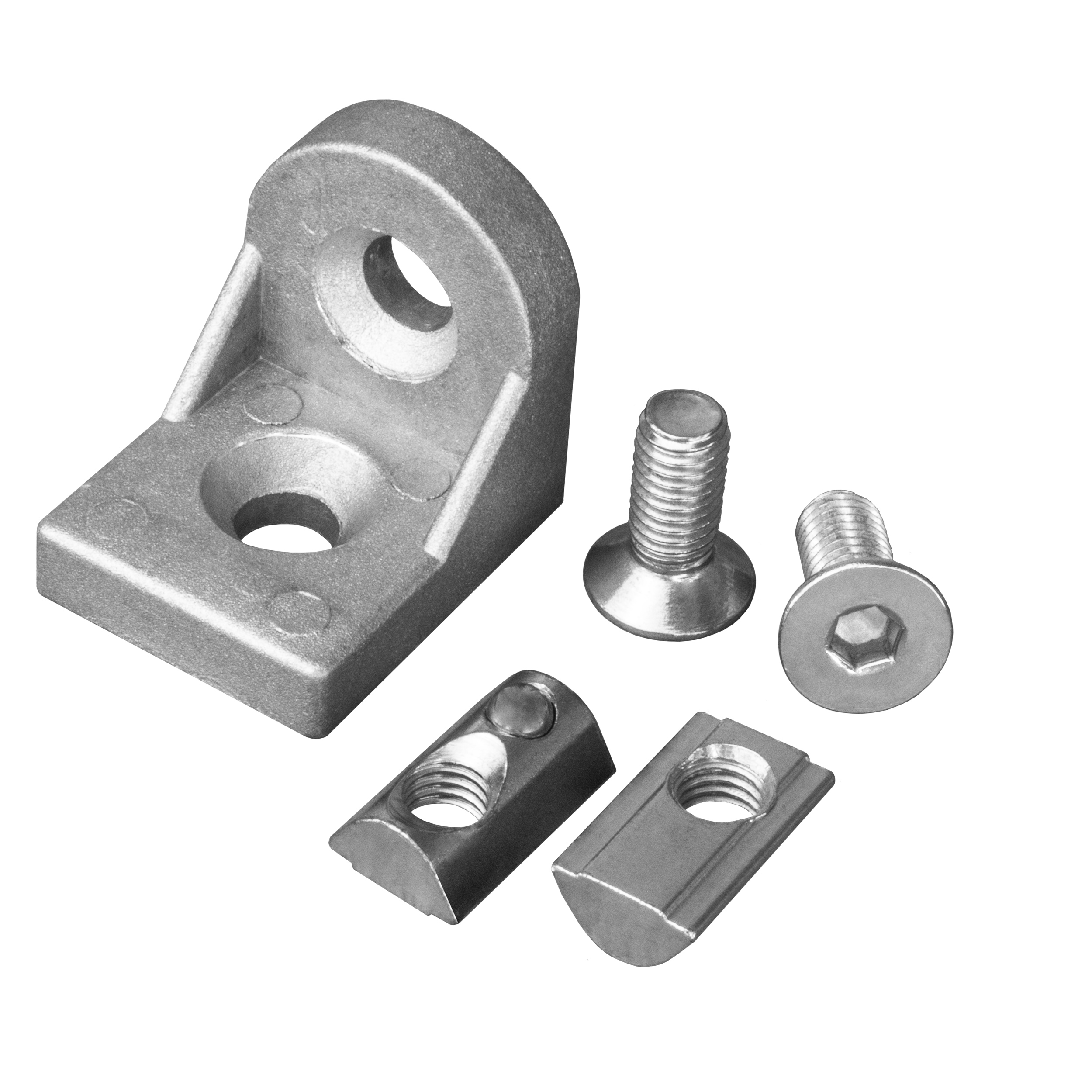 Drehwinkel Verbinder ink. Schrauben und Nutensteine Nut 8 für Aluprofil 40-er Drehwinkel Verbinder ink. Schrauben und Nutensteine Nut 8 für Aluprofil 40-er -1 Stück