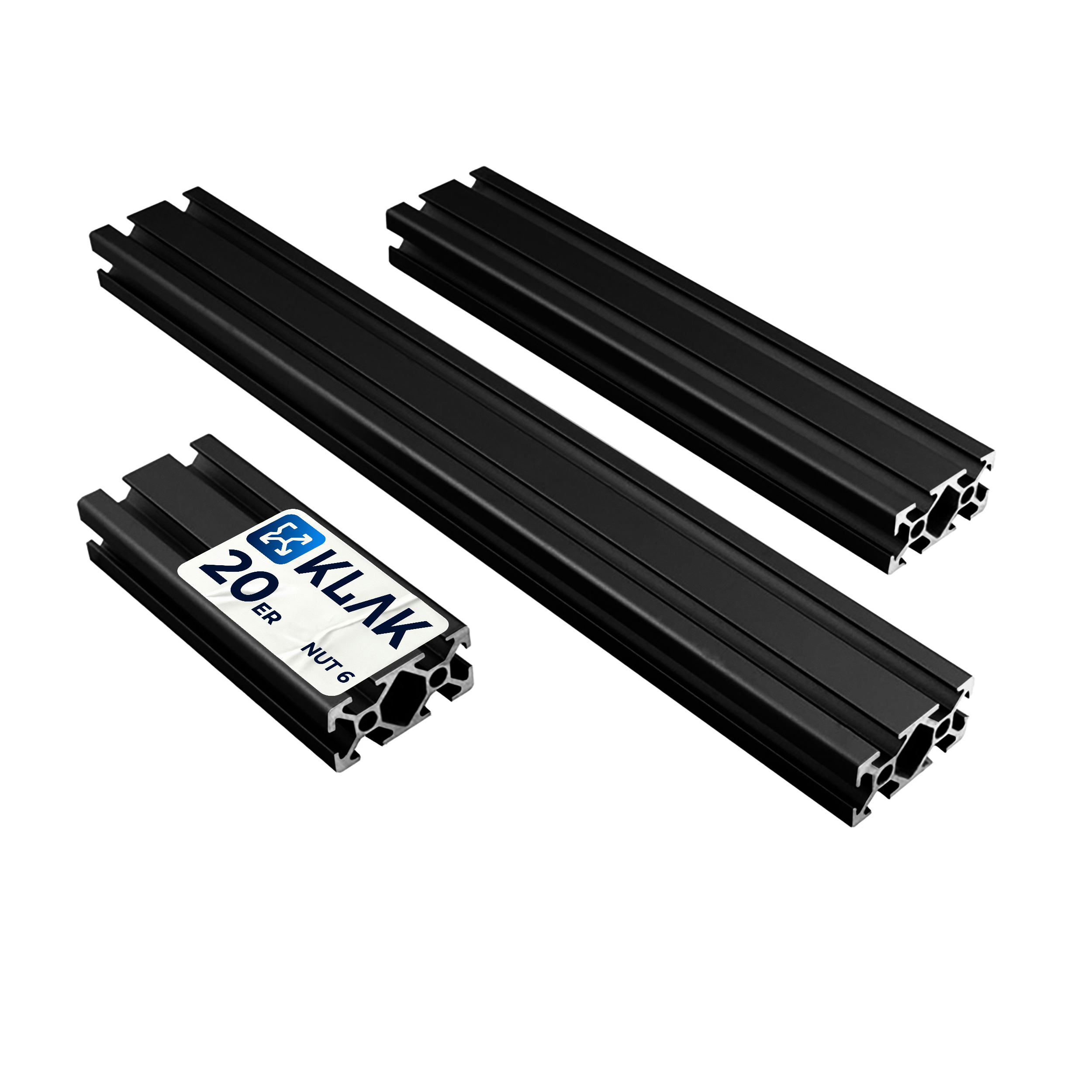 ALU Profil Aluprofil 20x40mm Nut 6 Aluminium Systemprofil Typ I 100mm-2000mm schwarz ALU Profil Aluprofil 20x40mm Nut 6 Aluminium Systemprofil Typ I schwarz 900mm