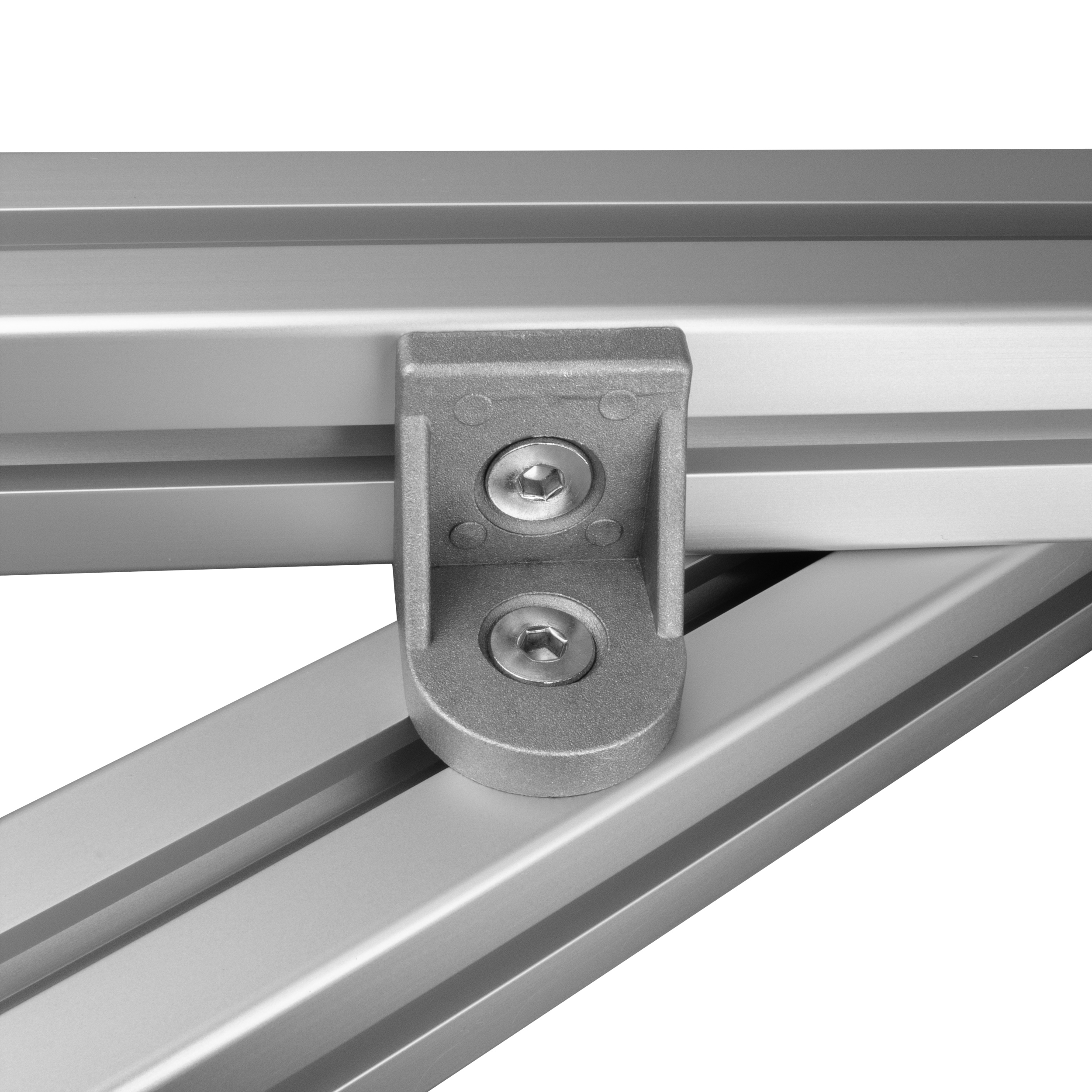 Drehwinkel Verbinder ink. Schrauben und Nutensteine Nut 10 für Aluprofil 45-er - 1 Stück