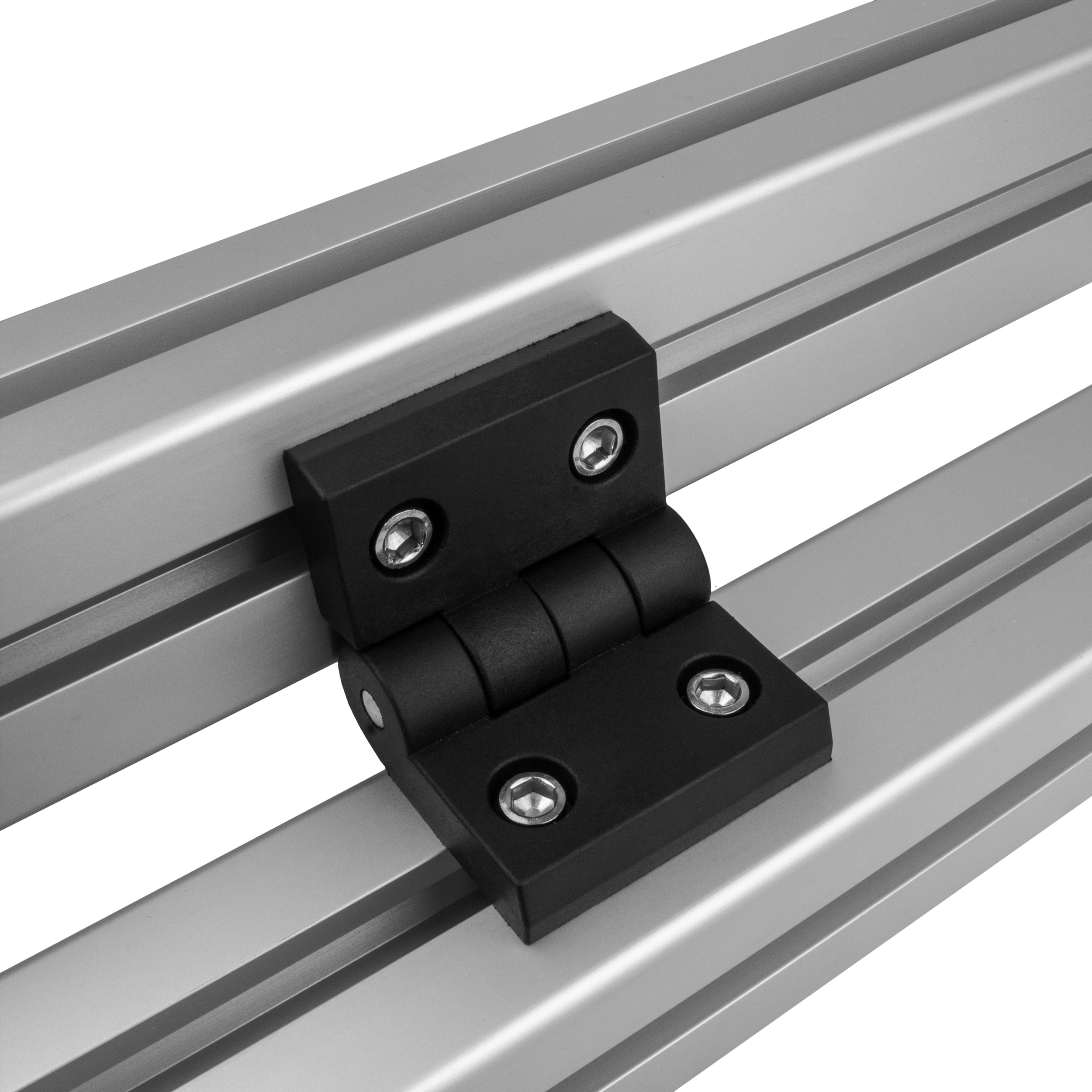 Scharnier Standard Nut 10 für 45-er inkl. Verschraubung - 4 Stück