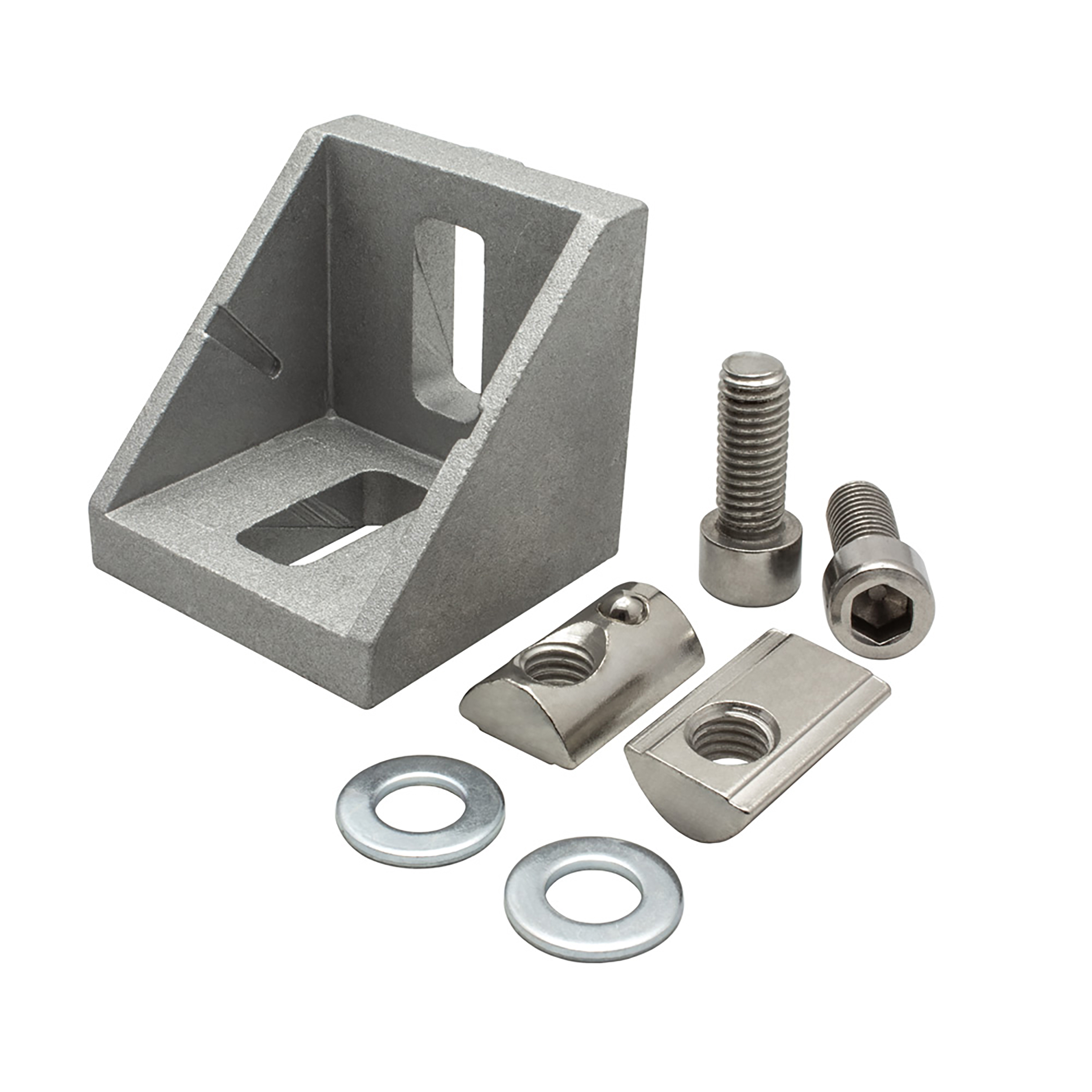 Befestigungswinkel ink. Schrauben und Nutensteine Nut 10 für Aluprofil 45-er 10 Stück Befestigungswinkel ink. Schrauben und Nutensteine Nut 10 für Aluprofil 45-er 10 Stück