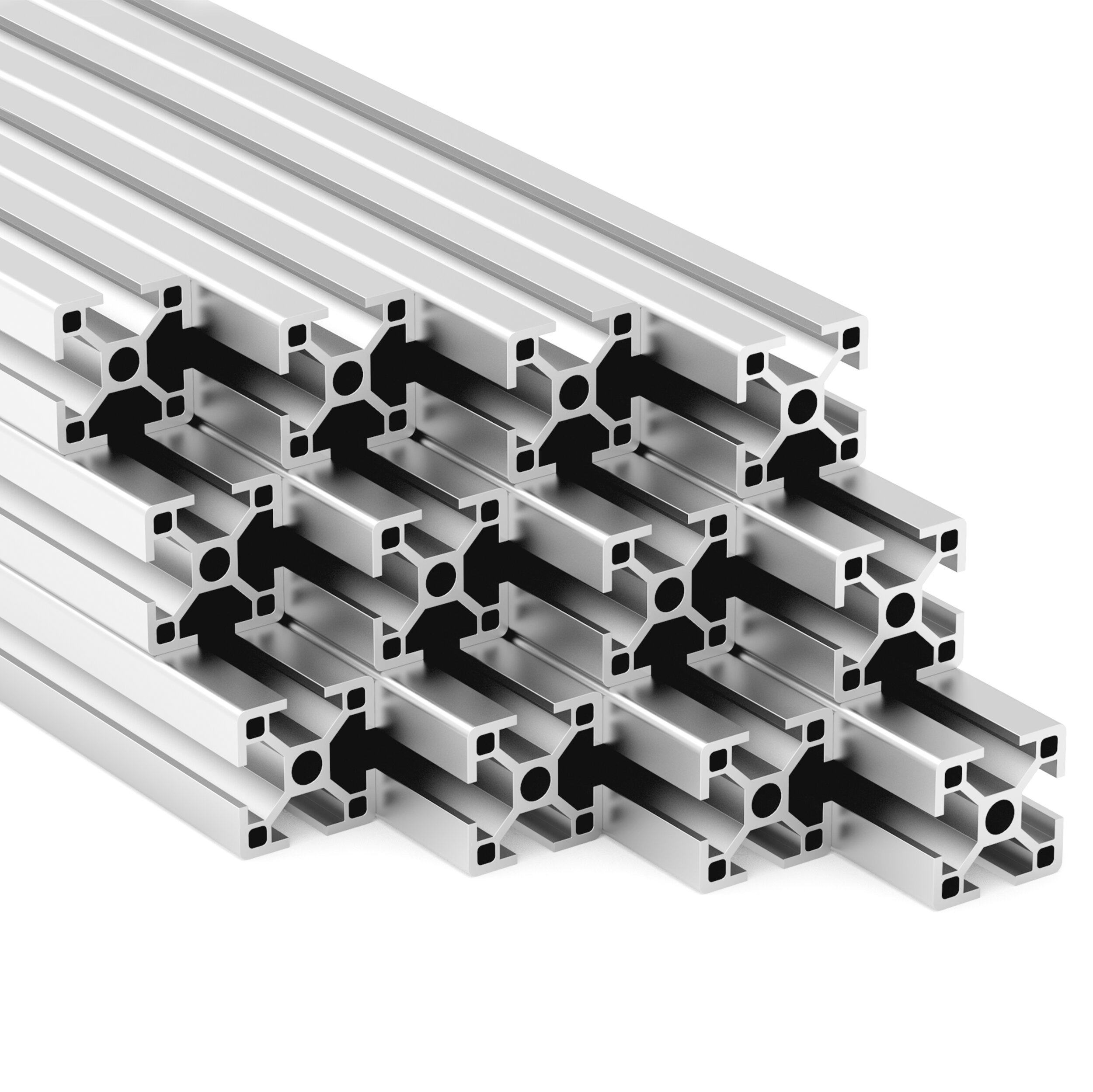Alu Profil 12 Stück 30x30mm 2m System-, Montage-, Konstruktionsprofil Nut 8