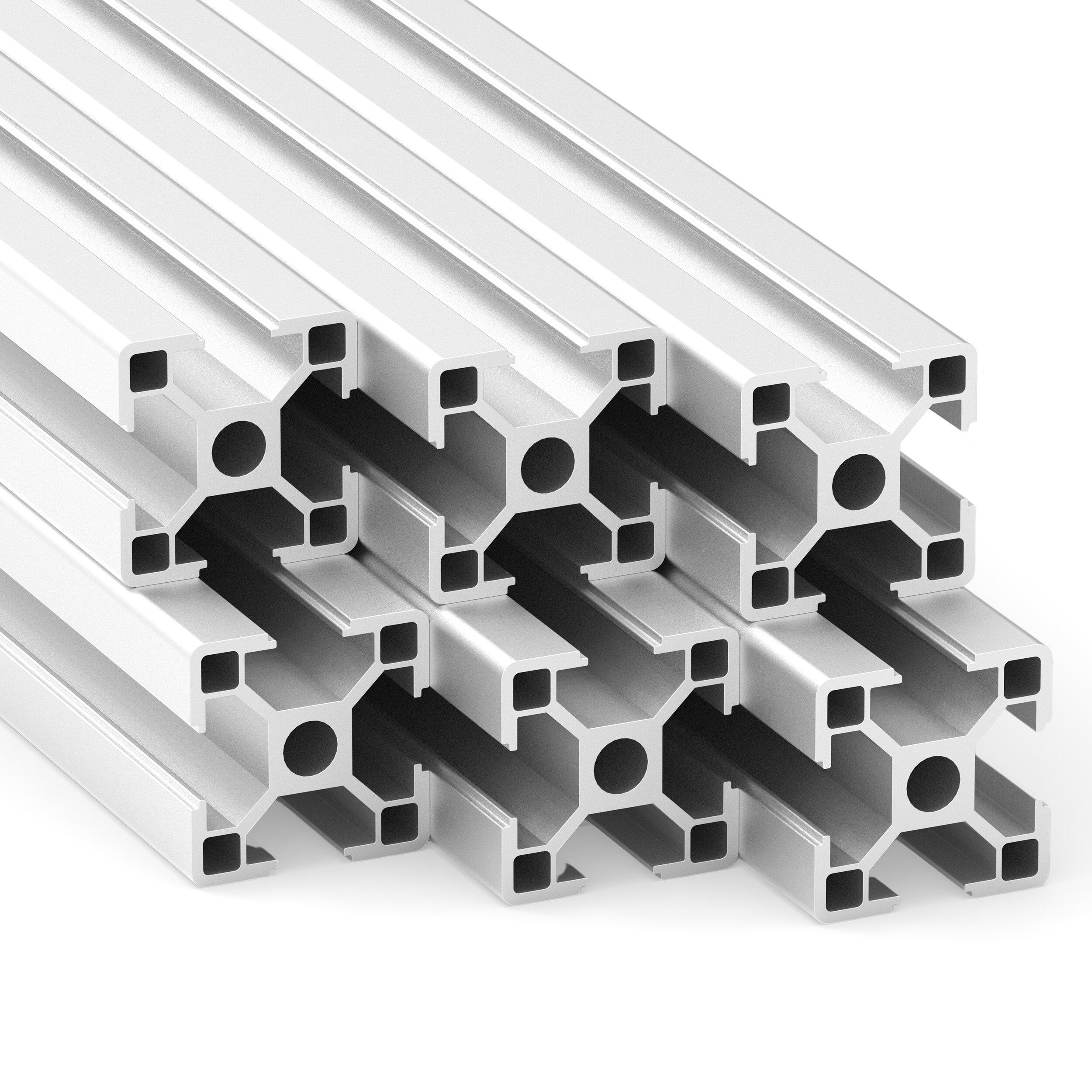 Alu Profil 6 Stück 30x30mm 2m System-, Montage-, Konstruktionsprofil Nut 8 Alu Profil 6 Stück 30x30mm 2m System-, Montage-, Konstruktionsprofil Nut 8