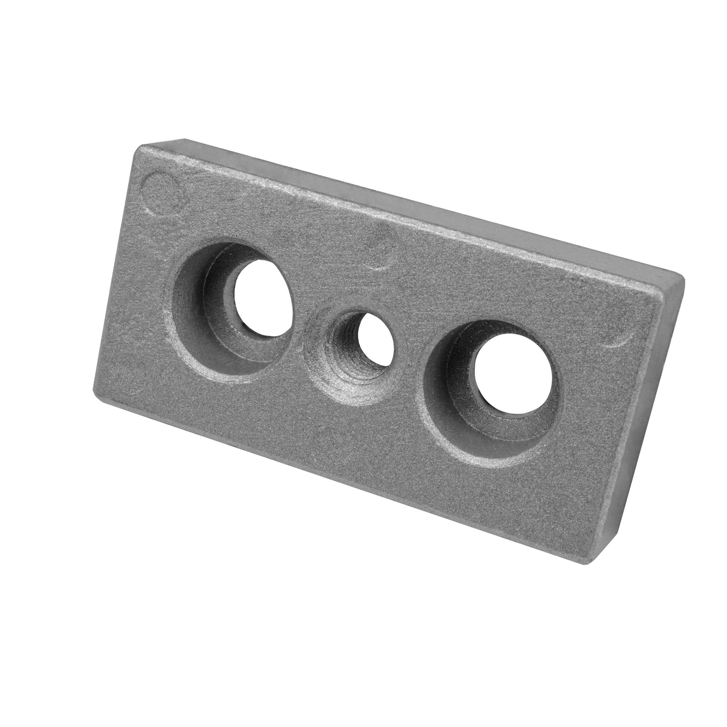 Adapter- & Fußplatte Aluprofil 3060, silbergrau – optional mit Stellfuß Adapter- & Fußplatte Aluprofil 3060, silbergrau – M8 ohne Stellfuß