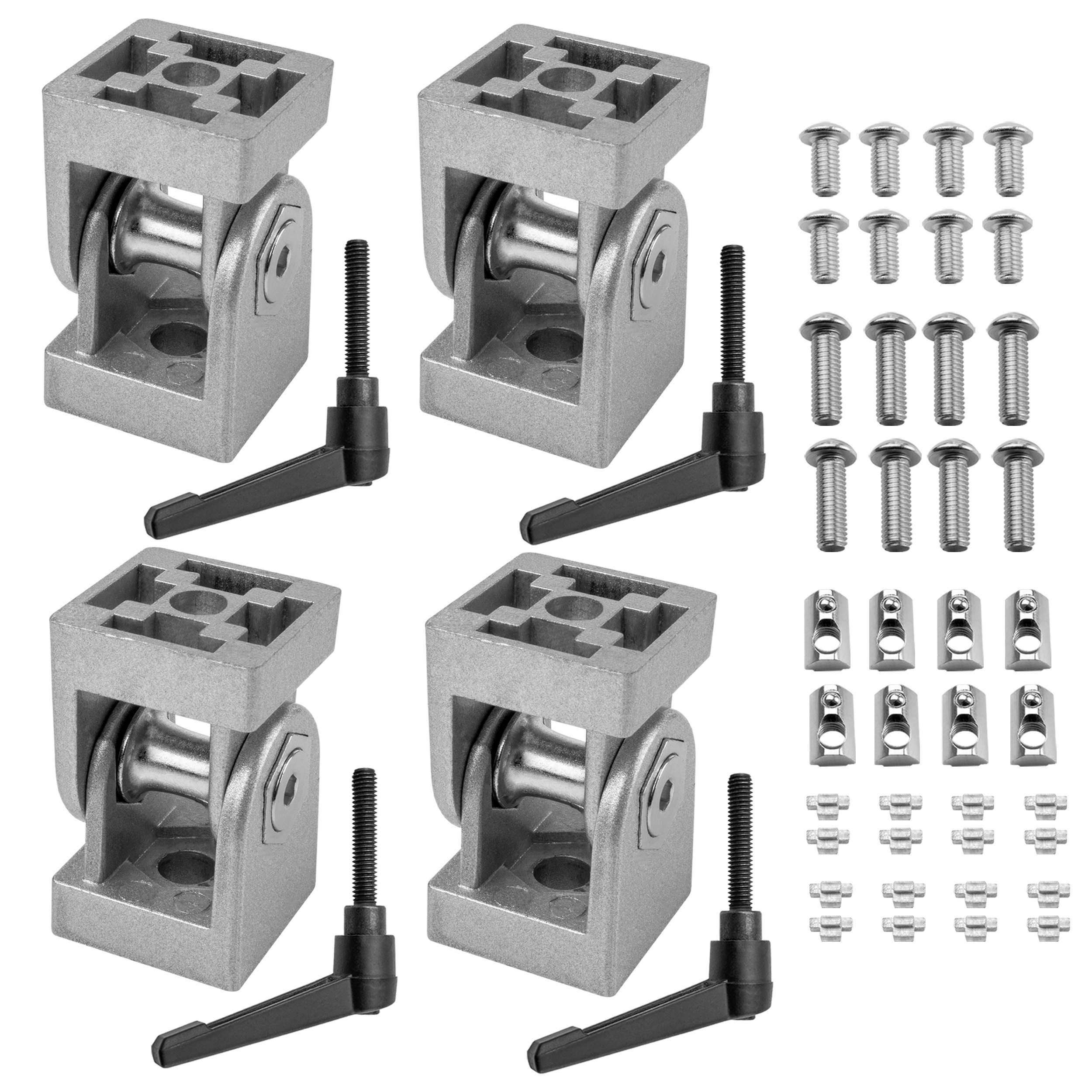 Gelenkverbinder Gelenk mit Klemmhebel Nut 8 für Aluprofil 40-er - 4 Stück Gelenkverbinder Gelenk mit Klemmhebel Nut 8 für Aluprofil 40-er - 4 Stück