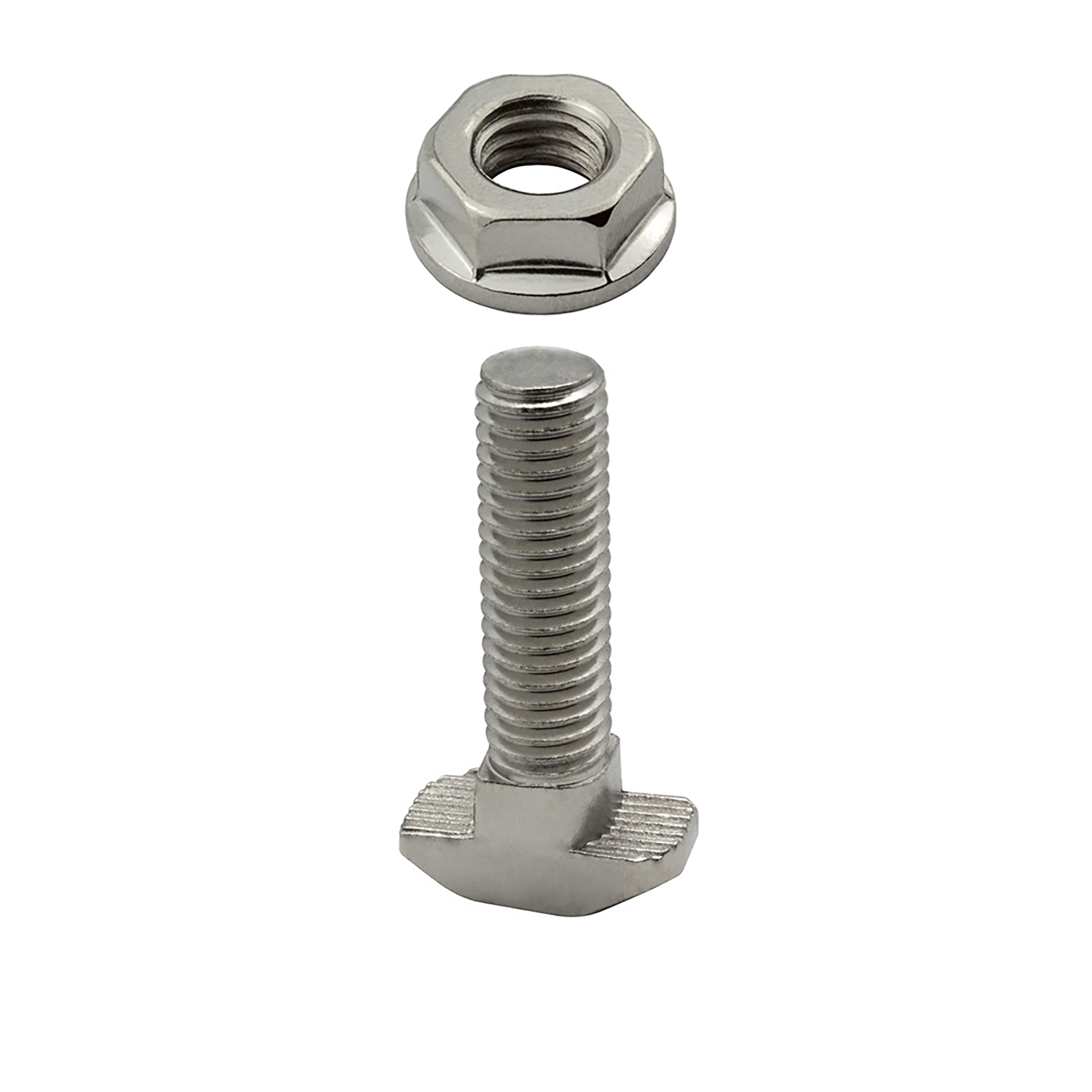 Hammerschraube T-Schraube M8 30mm Nut 8 für Aluprofil 40-er 1 Stück + Mutter Hammerkopfschraube T-Schraube M8 30mm Nut 8 Aluprofil 40-er 1 Stück + Mutter