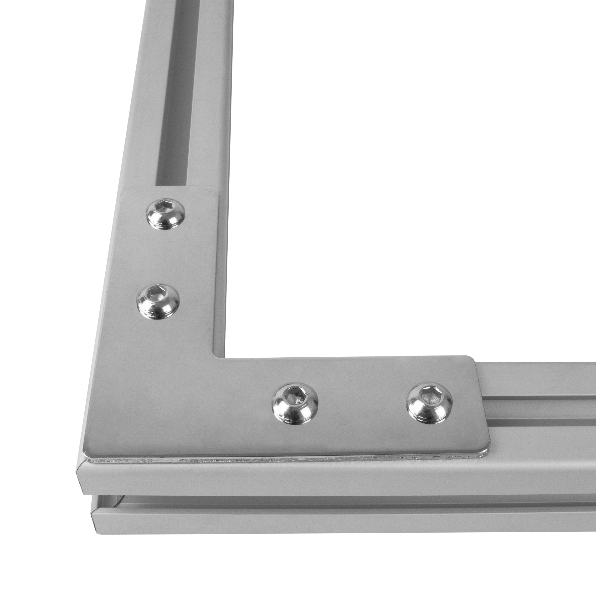 Verbinderplatte - L - 85x85mm Aussen L-Schnekel Flachverbinder 30x30 Aluprofil - 4 Stück