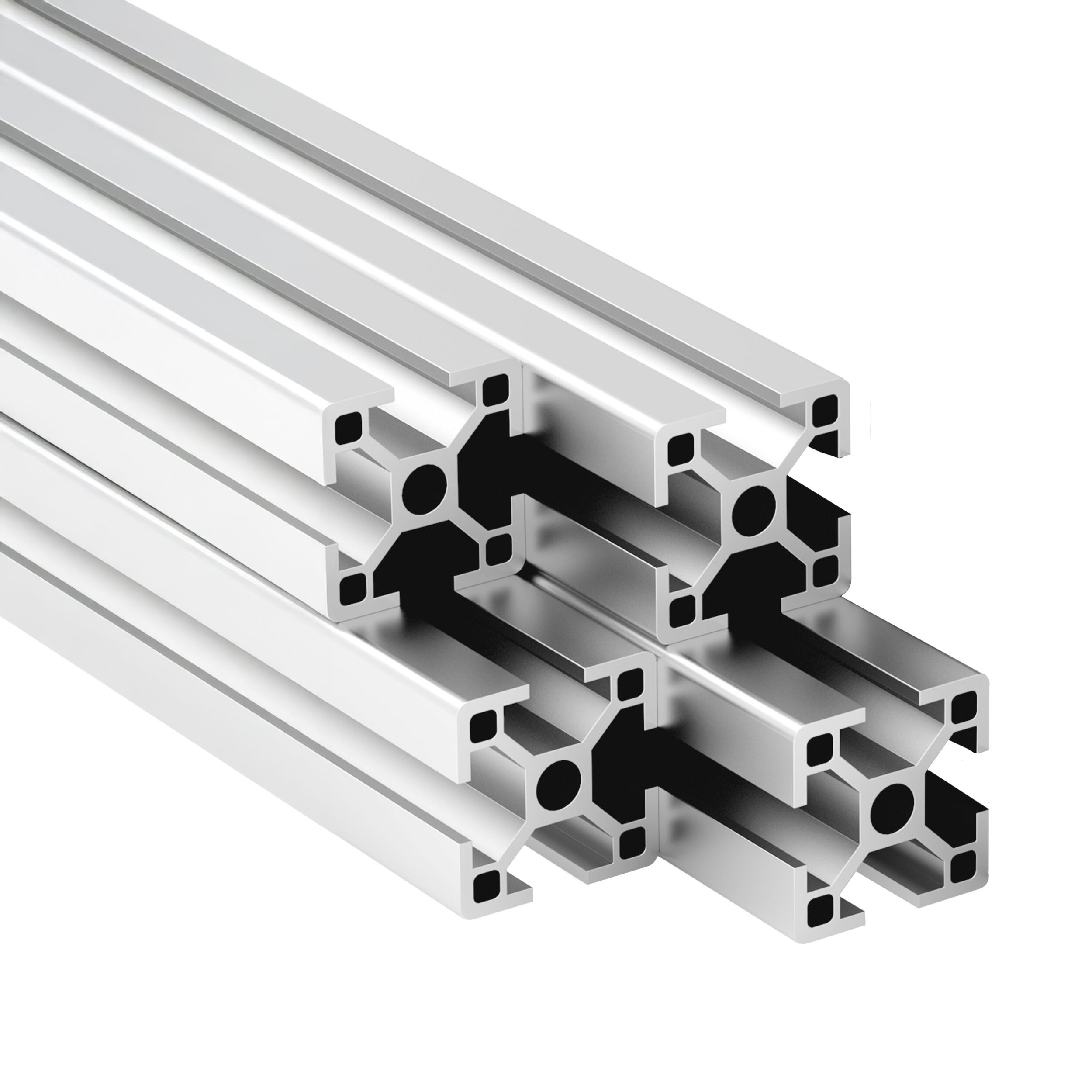 Alu Profil 4 Stück 30x30mm 3m System-, Montage-, Konstruktionsprofil Nut 8 KLAK - Aluprofil 3m System-, Montage-, Konstruktionsprofil Nut 8