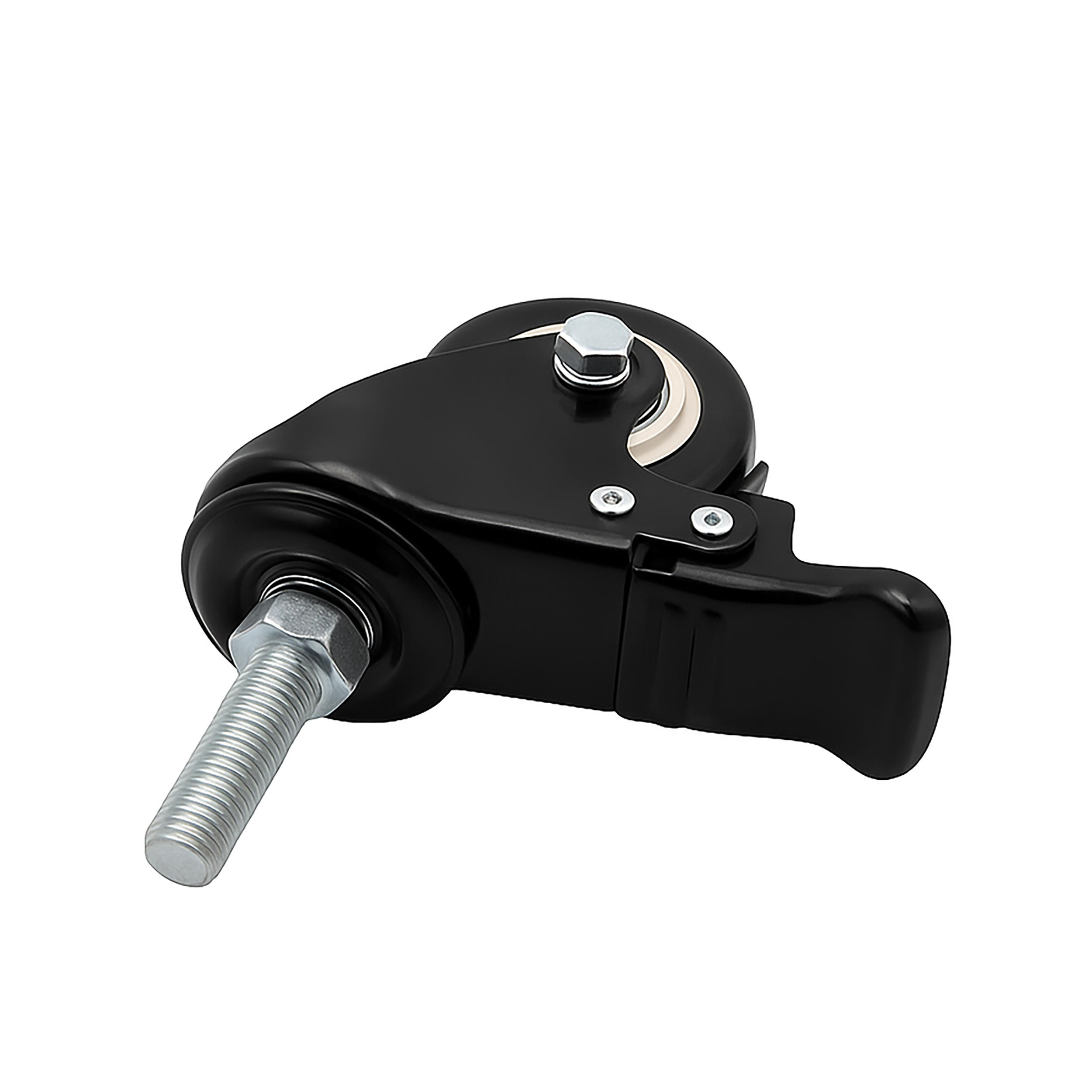 Schraubgewinde-Lenkrolle mit Bremse Gummirolle Ø50mm Schraubgewinde M8 - 4 Stück