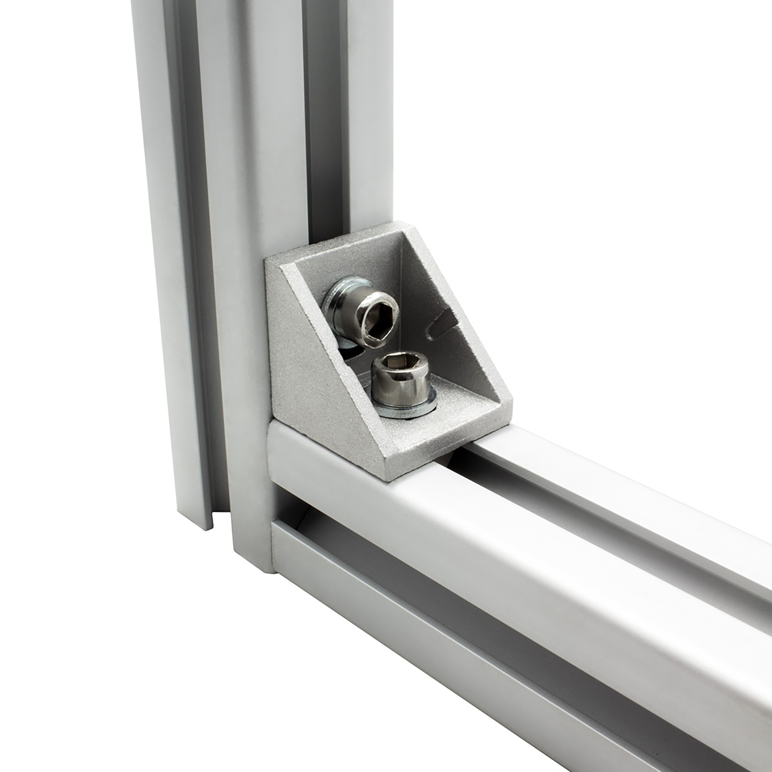 Befestigungswinkel ink. Schrauben und Nutensteine Nut 8 für Aluprofil 40-er 10 Stück