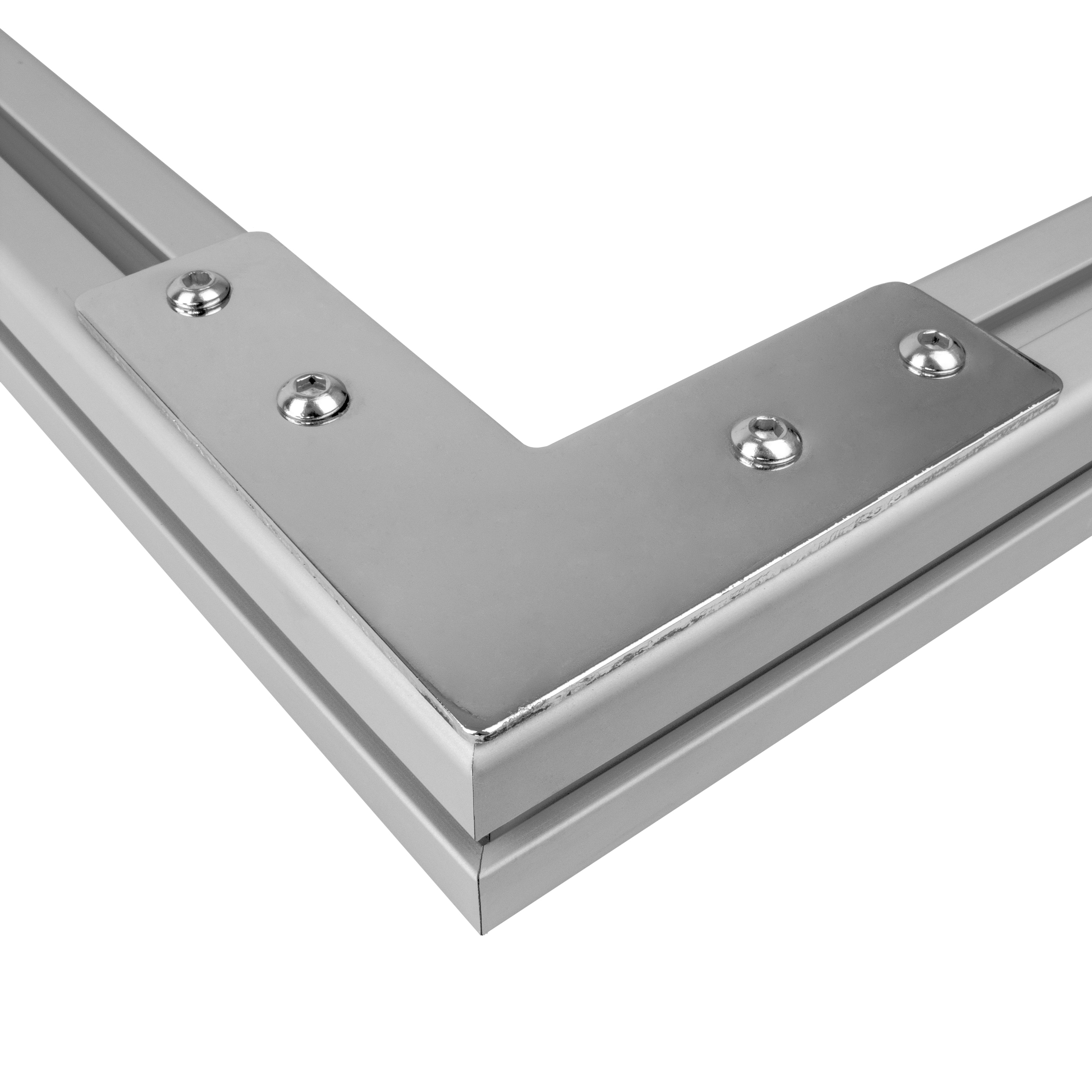Verbinderplatte - L - 110x110mm Aussen L-Schnekel Flachverbinder 40x40 Aluprofil - 4 Stück inkl. Verschraubung