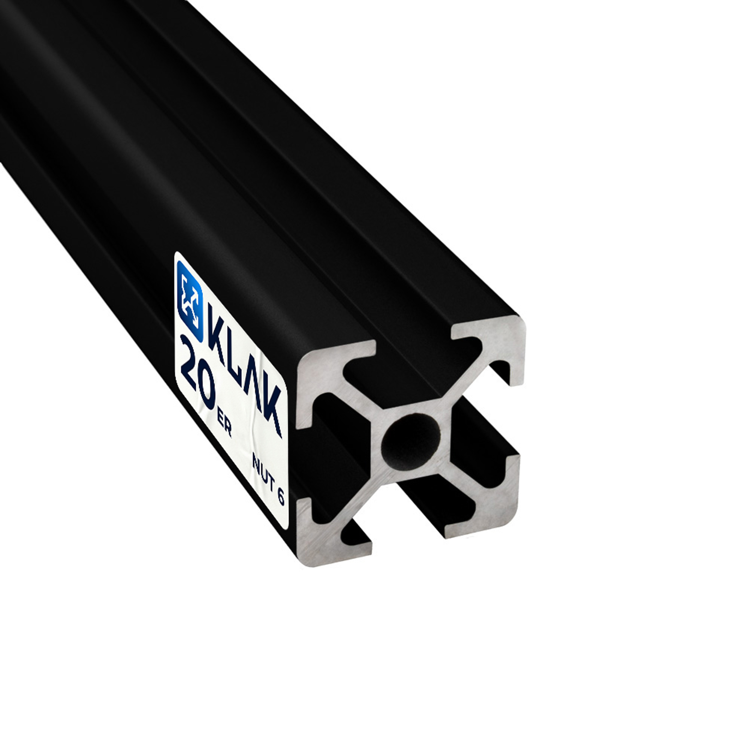 KLAK - Aluprofil 3m System-, Montage-, Konstruktionsprofil Nut 8 20x20 schwarz KLAK - Aluprofil 3m System-, Montage-, Konstruktionsprofil Nut 8 20x20 schwarz