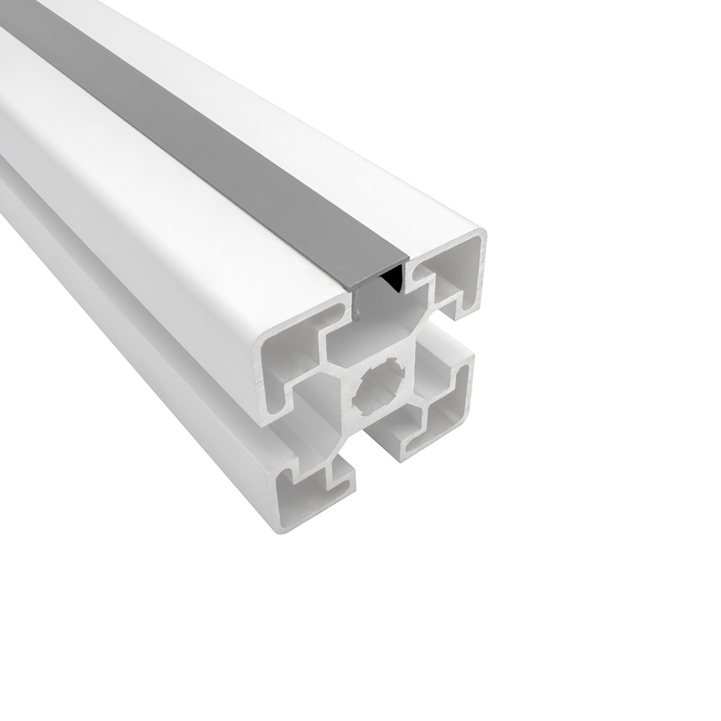 Abdeckungen für Alu-Profil Nut 10 - Typ-I - Typ-B - grau - 2m - 1 Stück