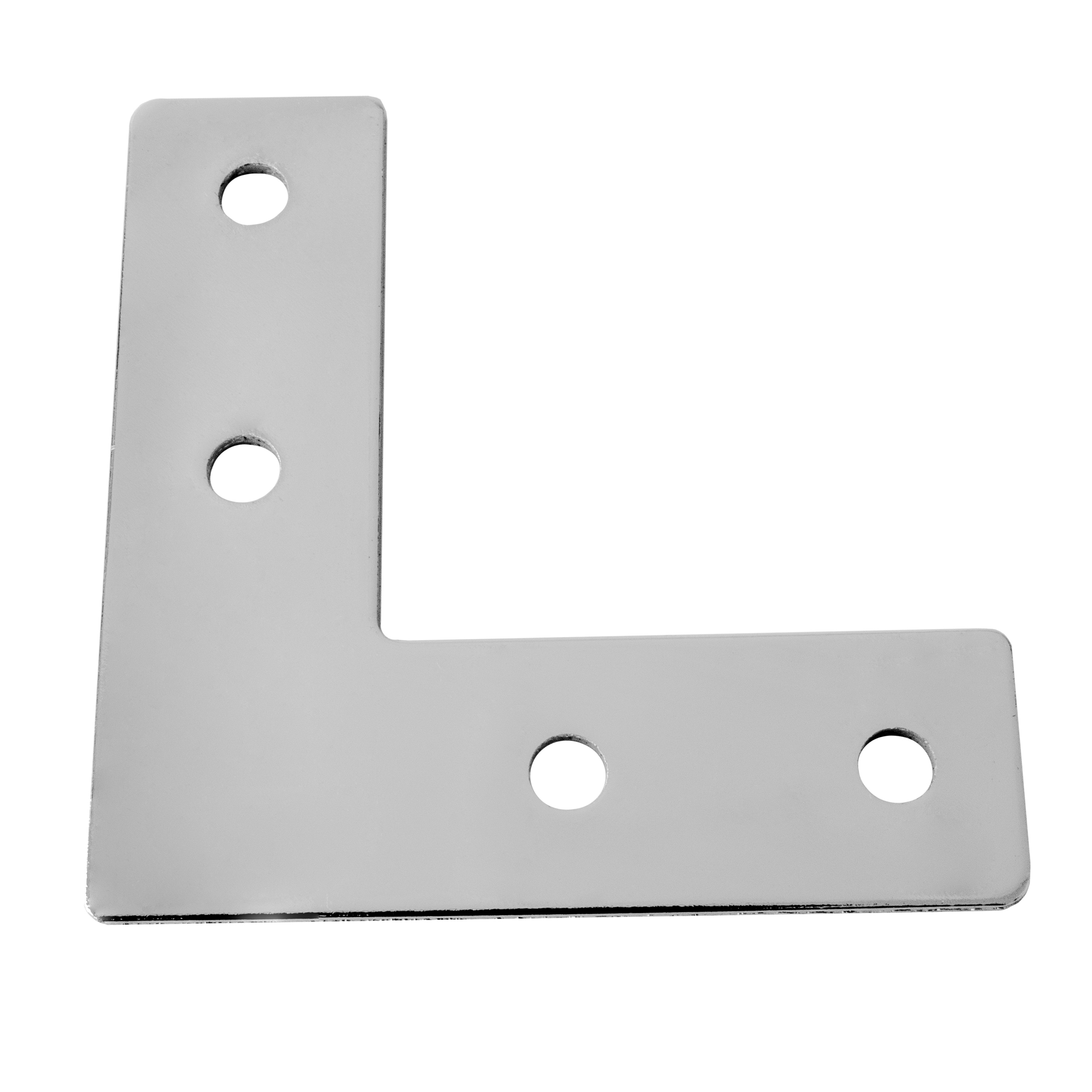 Verbinderplatte - L - 110x110mm Aussen L-Schnekel Flachverbinder 40x40 Aluprofil - 4 Stück inkl. Verschraubung