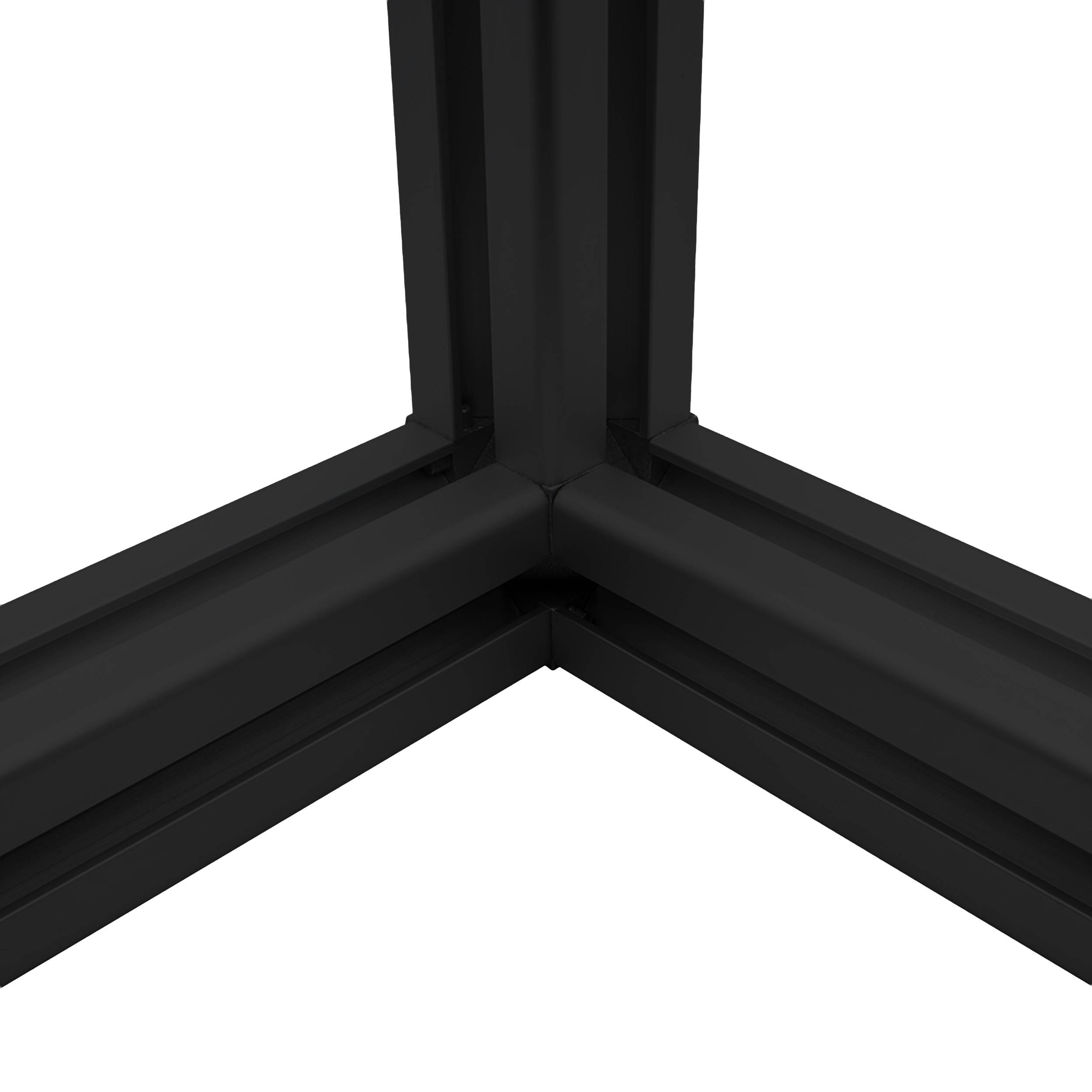 KLAK 30 - 3-Wege Würfelverbinder Eck-Verbinder Aluprofil 30x30 schwarz - 1 Stück