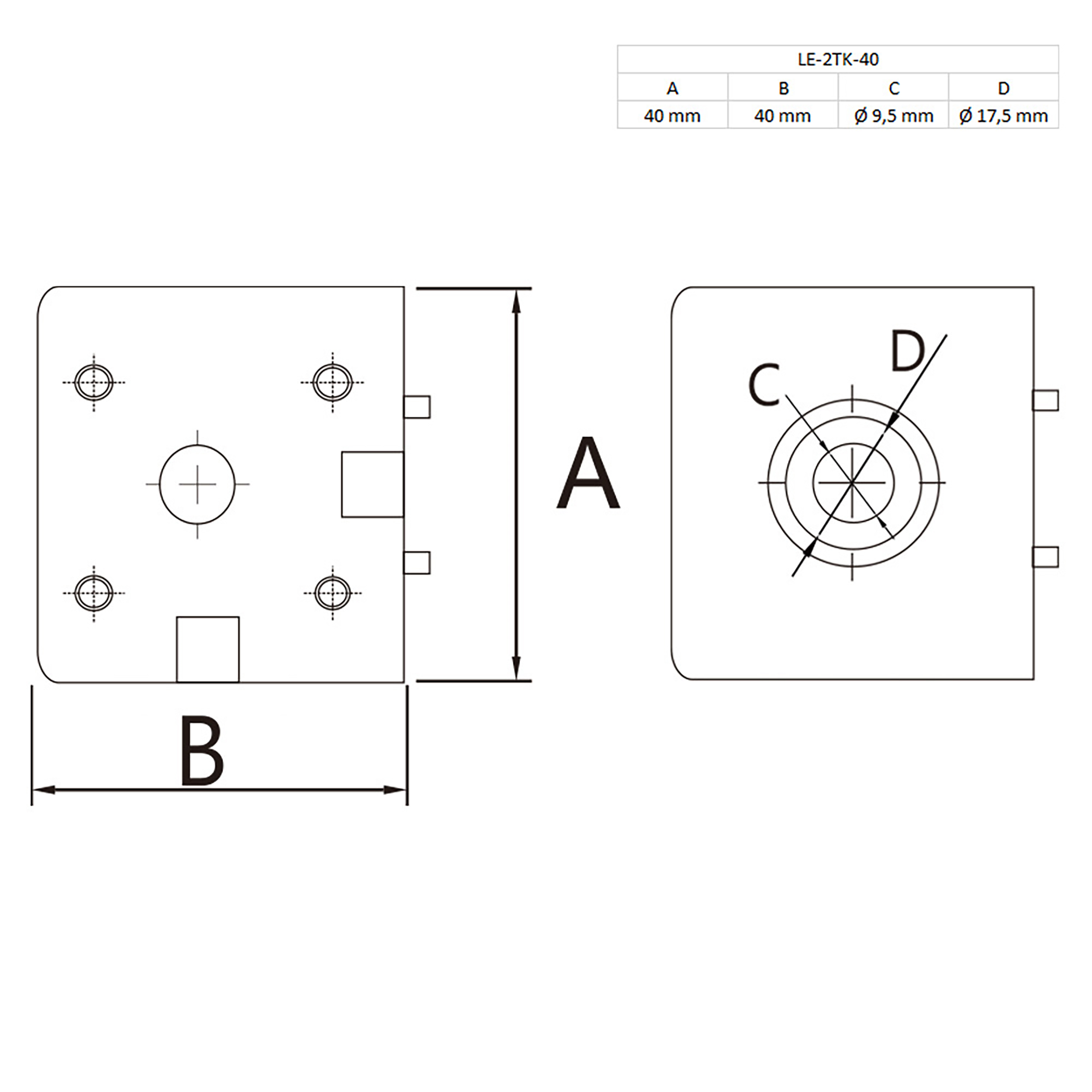 2-Wege Würfelverbinder Eck-Verbinder für Aluprofil 40x40 1 Stück 2-Wege Würfelverbinder Eck-Verbinder für Aluprofil 40x40 1 Stück