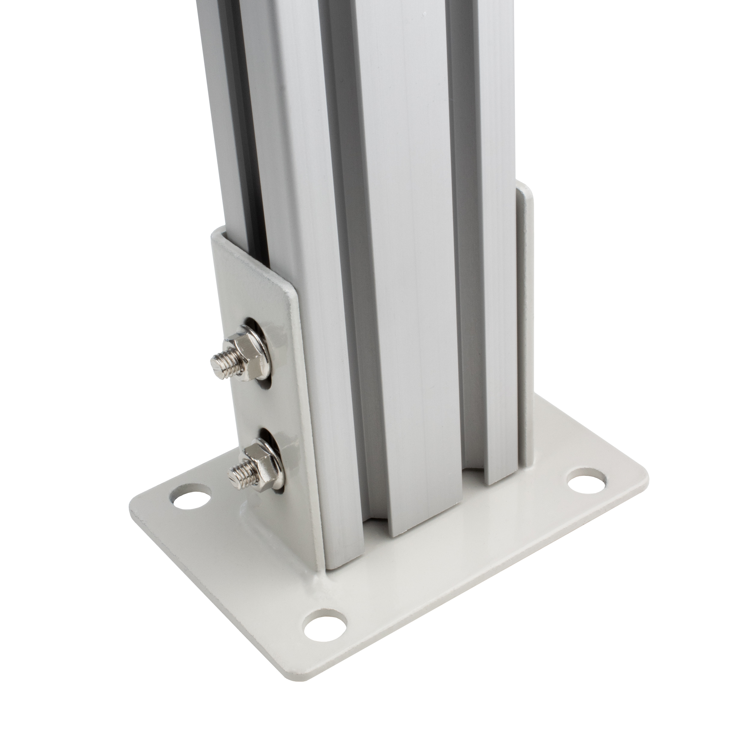 Pfostenkonsole Bodenmontage 30x60 Aluprofil inkl. Profil-Verschraubung - 1 Stück Pfostenkonsole Bodenmontage 30x60 Aluprofil inkl. Profil-Verschraubung