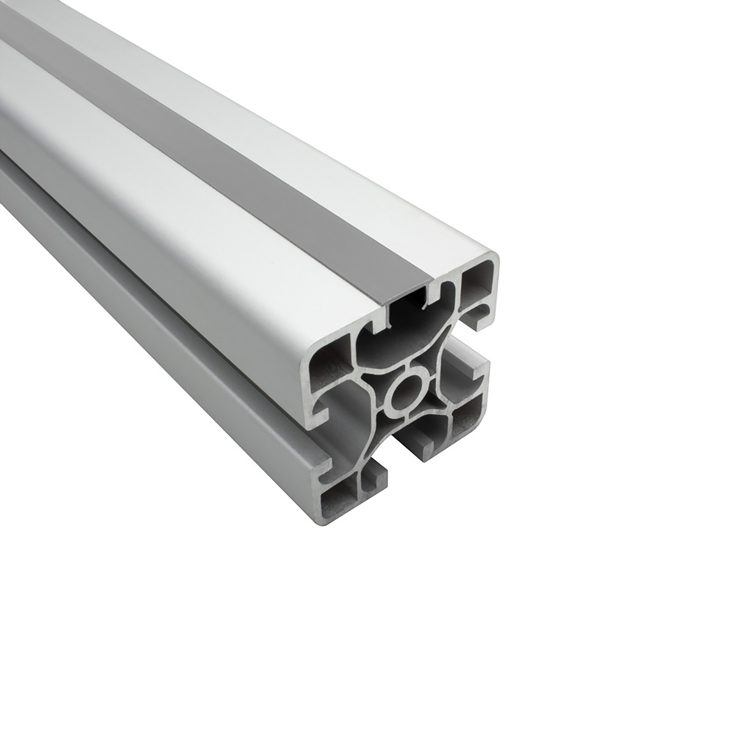 Abdeckungen für Alu-Profil Nut 8 - Typ-I - Typ-B - grau - 2m - 1 Stück