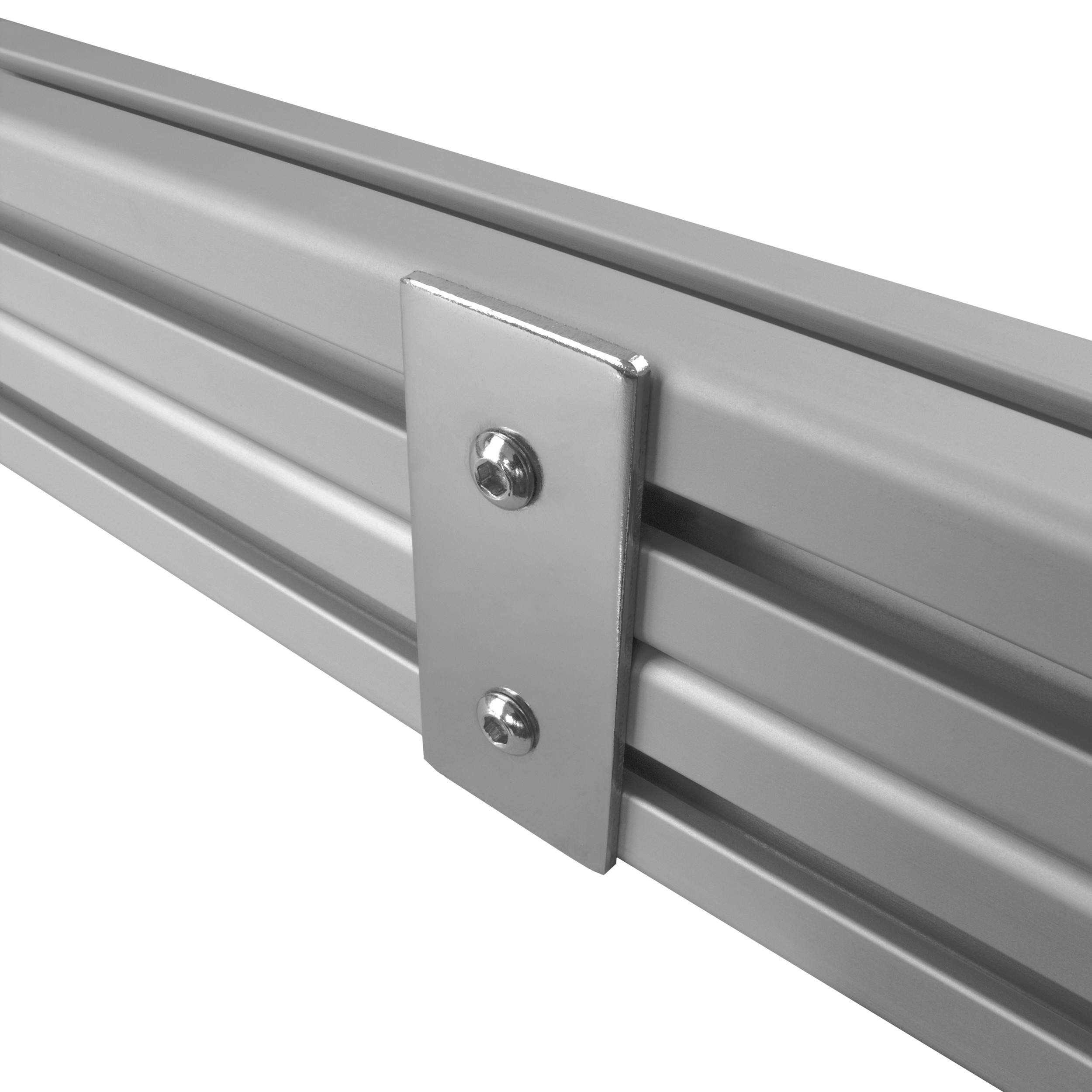 Verbinderplatte - I - 80x35mm Aussen Flachverbinder 40x40 Aluprofil - 4 Stück inkl. Verschraubung