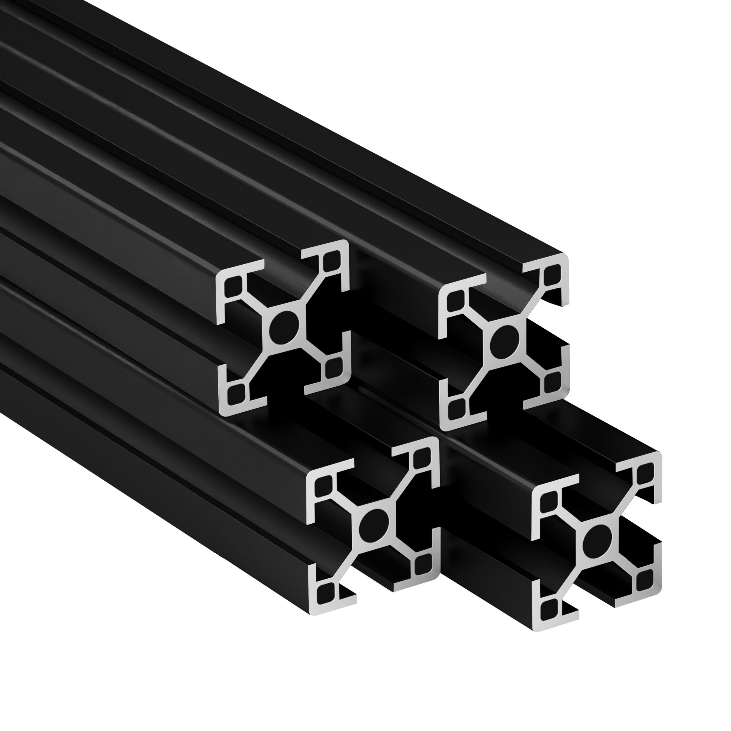 Alu Profil 4 Stück 30x30mm 3m System-, Montage-, Konstruktionsprofil Nut 8 schwarz KLAK 30 -Aluprofil 4 Stück 30x30mm 3m System-, Montage-, Konstruktionsprofil Nut 8 schwarz