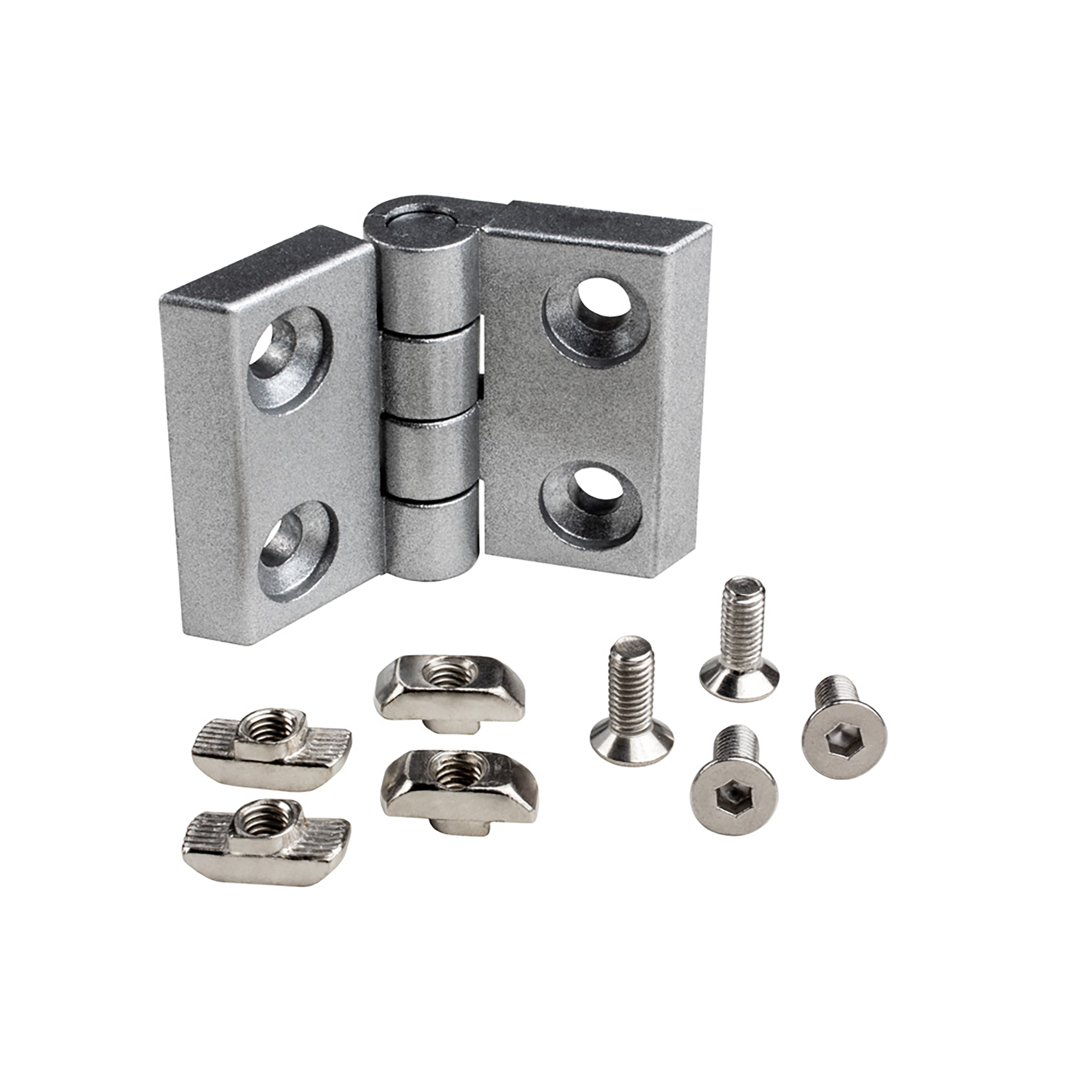 Scharnier Universell Nut 8 für 40-er inkl. Verschraubung - 4 Stück