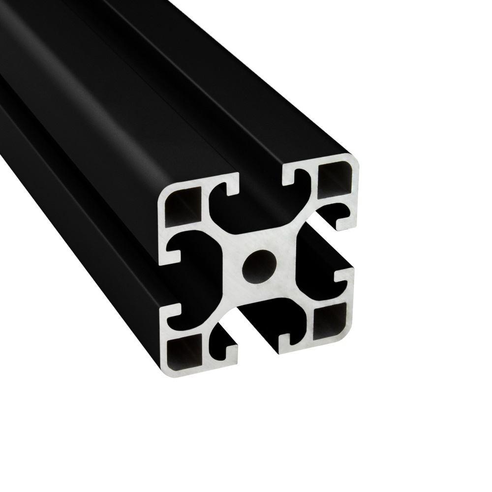 KLAK 40 - Aluprofil 4 Stück 40x40mm 3m System-, Montage-, Konstruktionsprofil Nut 8 schwarz