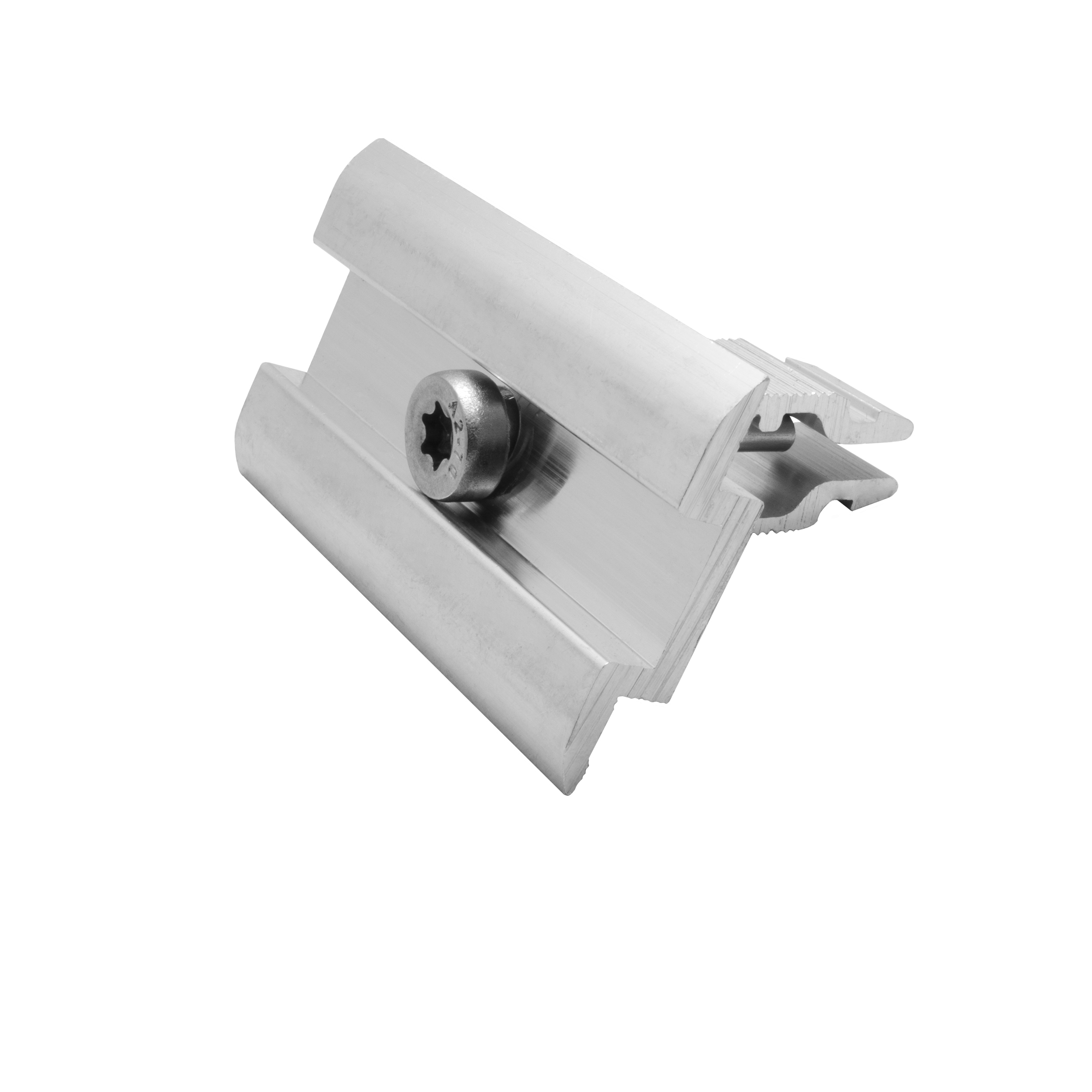 Solarprofile - 1x Mittelklemme silber - inkl. MwSt. - TKS-30 - PV-Profile - Zubehör - Befestigungssystem Solarprofile - 1x Mittelklemme silber - ohne MwSt. - TKSK-30 - PV-Profile - für Kreuzklemme - Zubehör