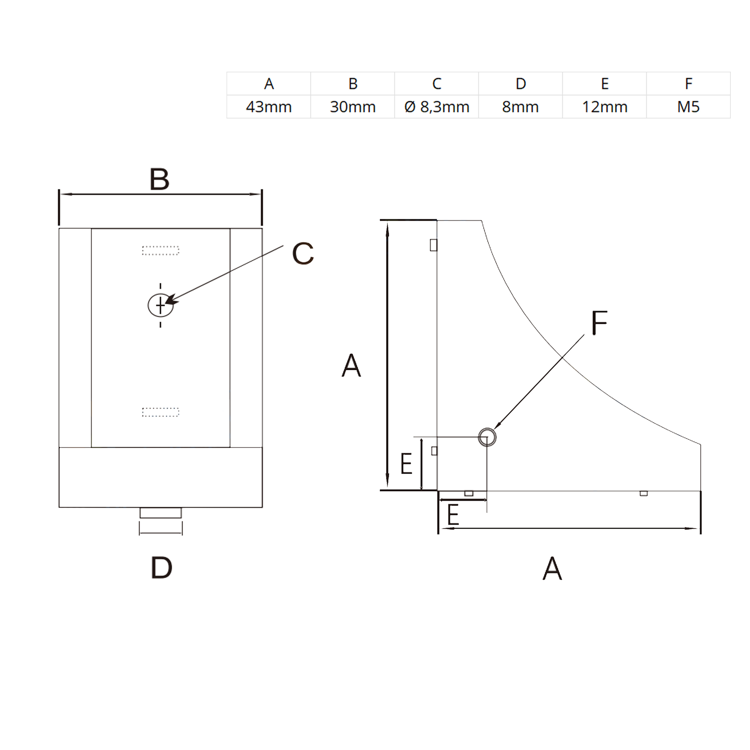 Schwerlast Befestigungswinkel ink. Verschraubung Nut 8 für Aluprofil 30-er - 1 Stück