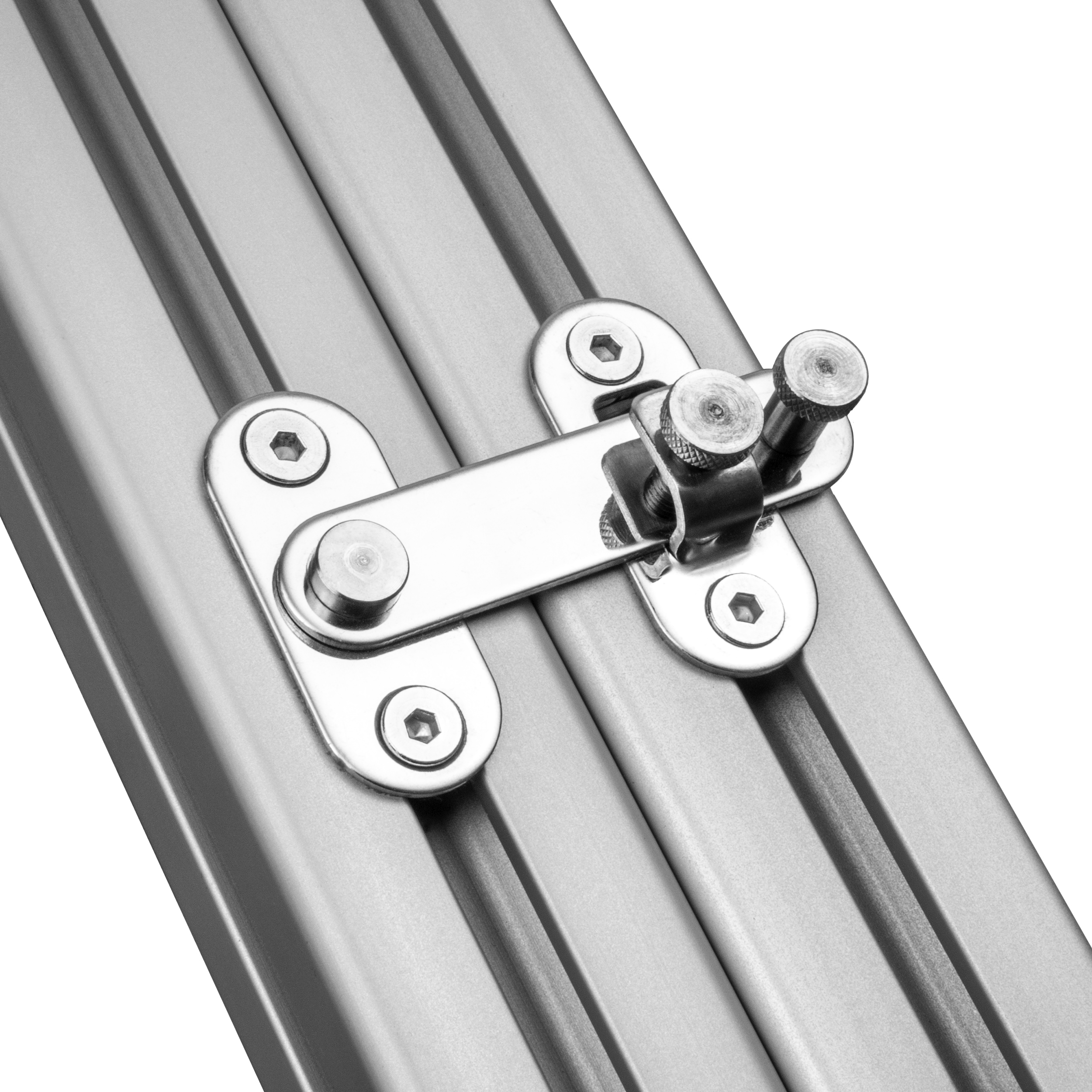 Türriegel Schwenkverriegelung Edelstahl Nut 8 für 45-er Profile Türriegel Schwenkverriegelung Edelstahl Nut 8 für 45-er Profile - 1 Stück