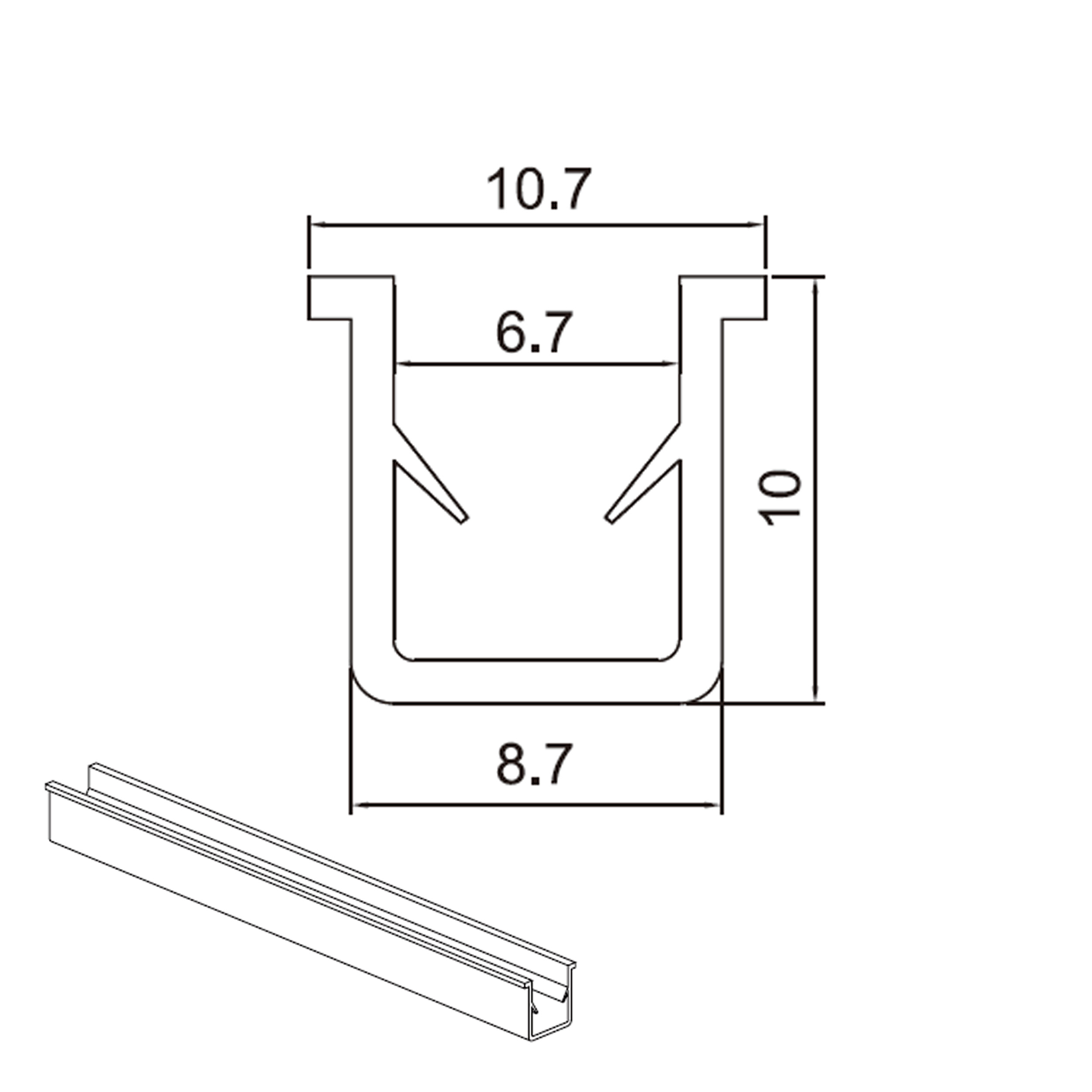Einfassprofil mit Gummilippe für Alu-Profil Nut 8 - Typ-I - Typ-B - schwarz - 2m Einfassprofil mit Gummilippe für Nut 8 - Typ-I - Typ-B - schwarz - 2m 1 Stück