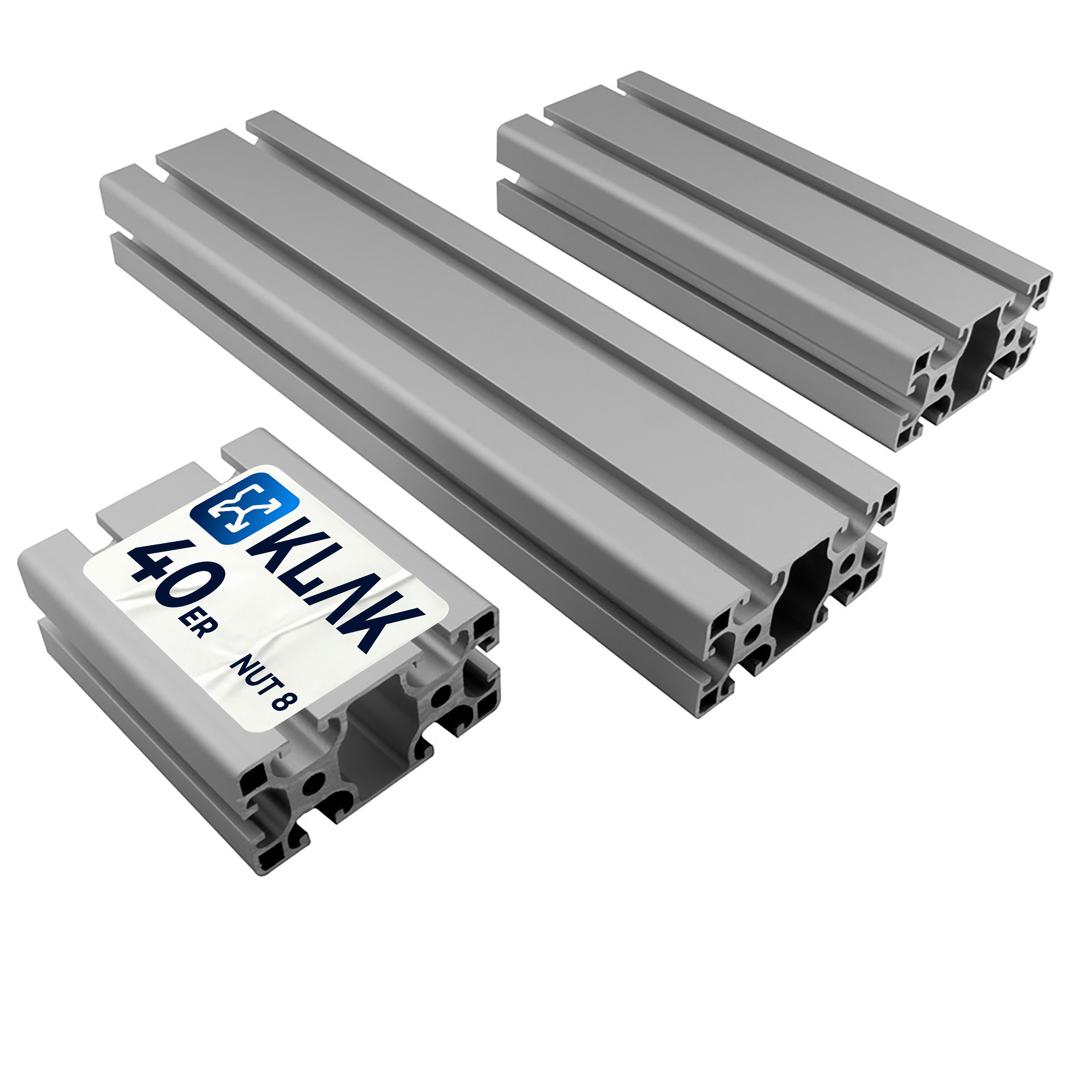 ALU Profil Aluprofil 40x80mm Nut 8 Aluminium Systemprofil Typ I 200cm 2000mm