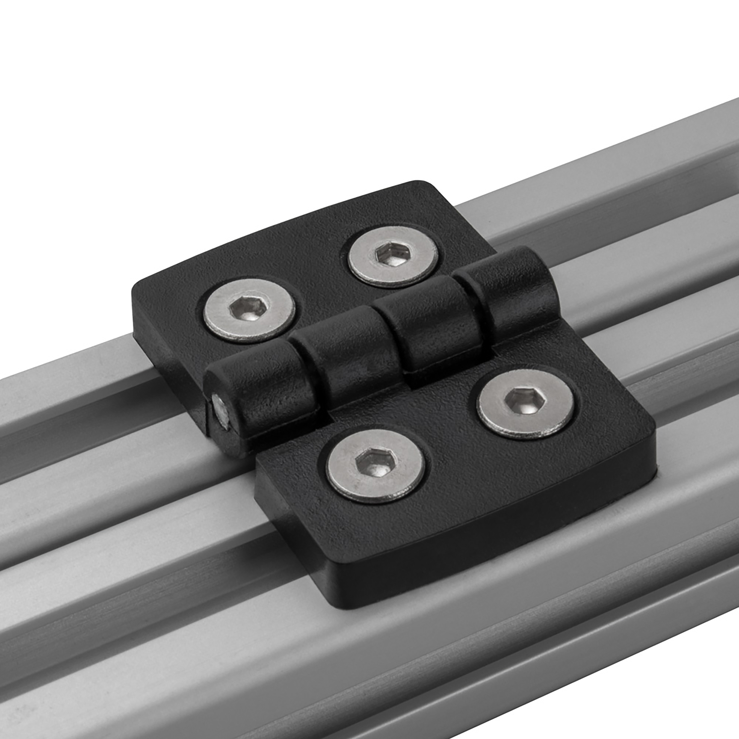 Scharnier Standard Nut 8 für 30-er inkl. Verschraubung - 4 Stück