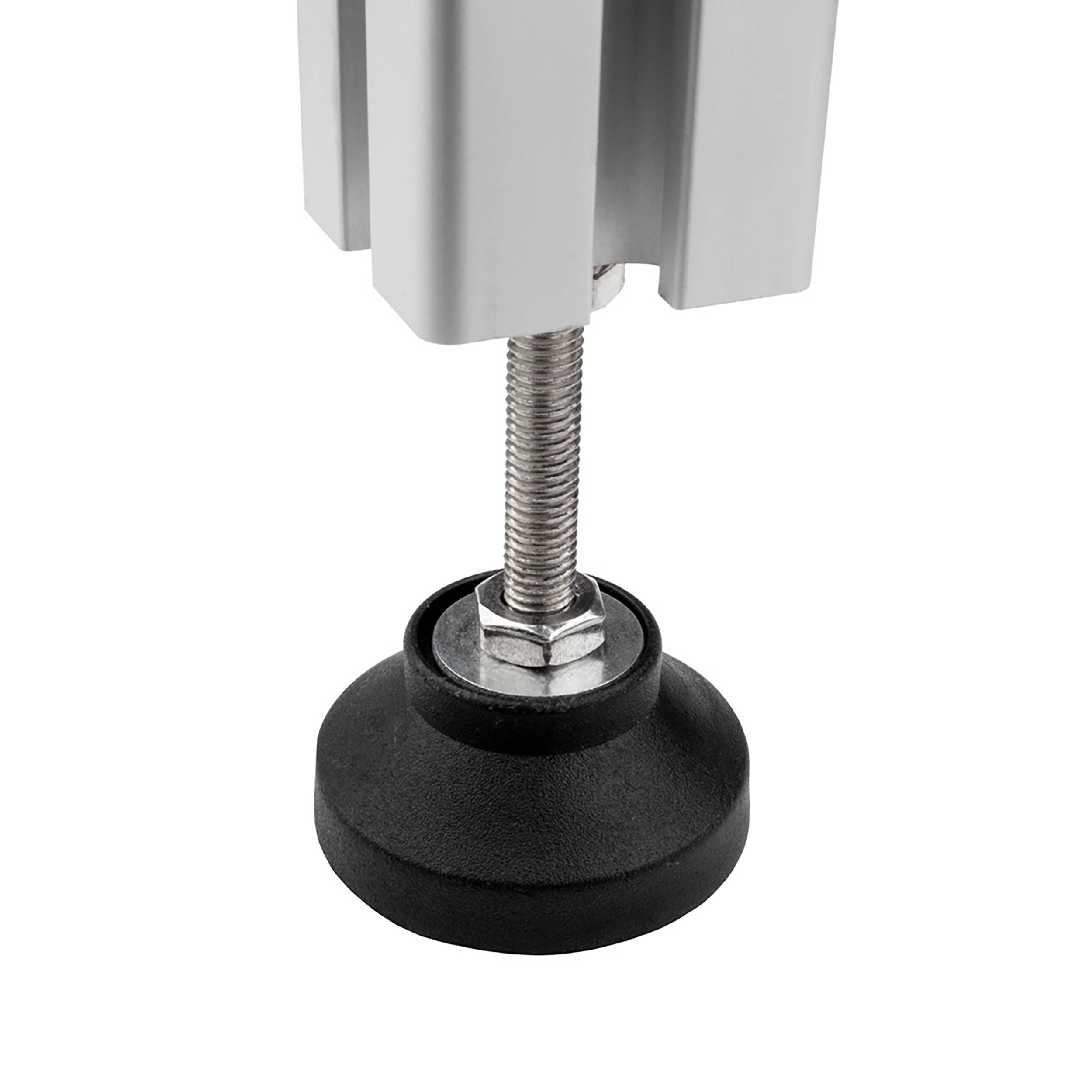 Stellfuss Kunststoff M8x50mm Teller 50mm für Aluprofil 30-er, 40-er