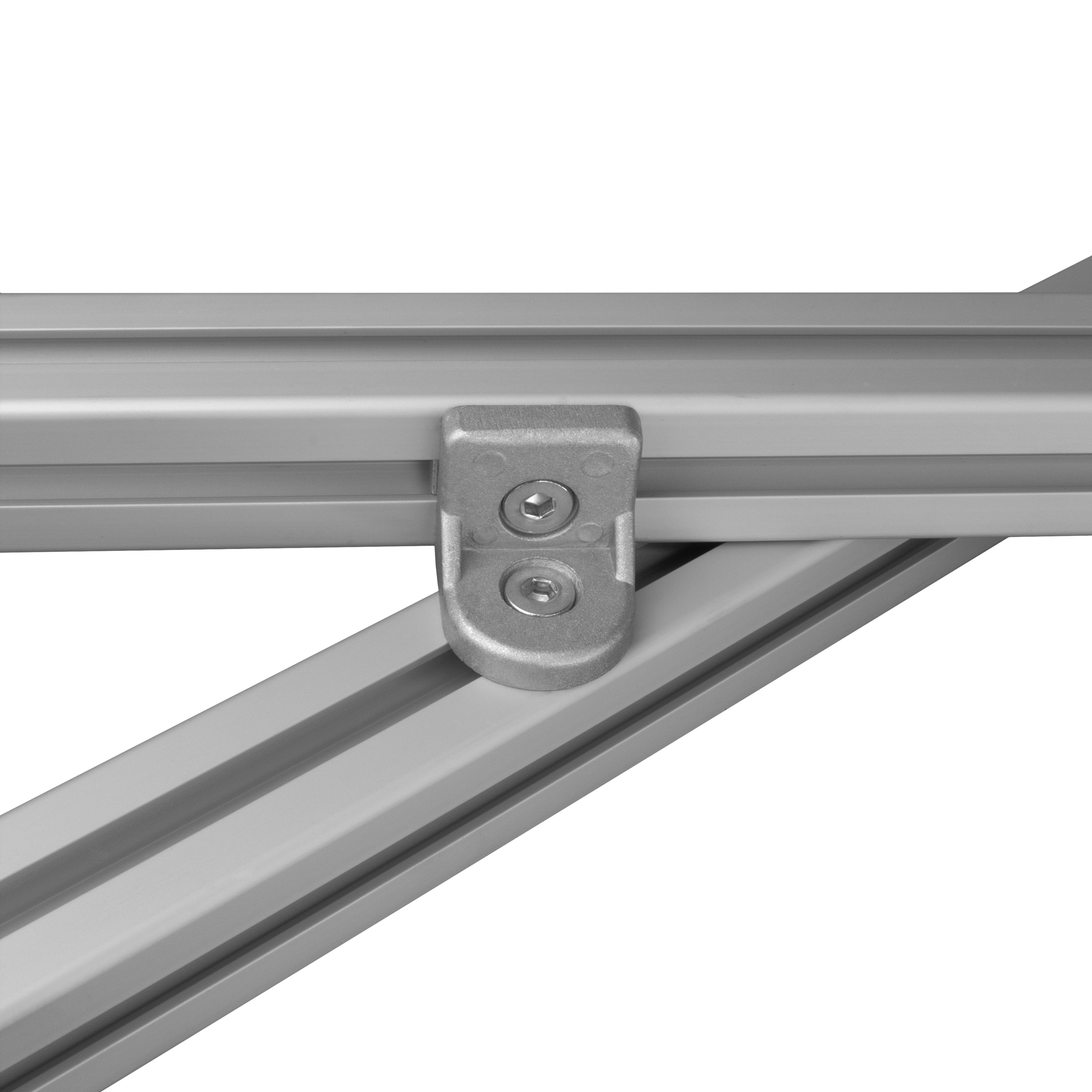 Drehwinkel Verbinder ink. Schrauben und Nutensteine Nut 8 für Aluprofil 30-er - 1 Stück